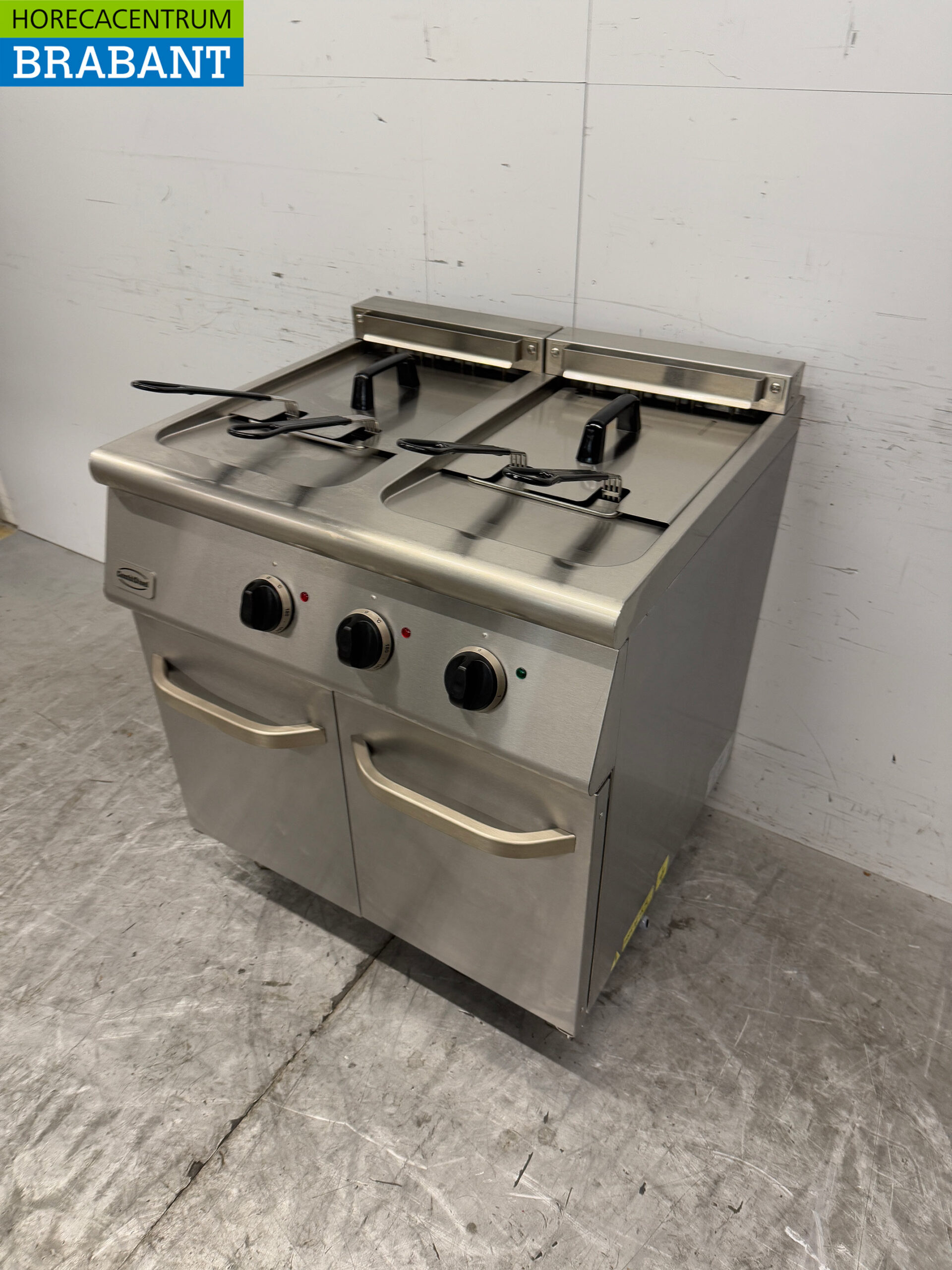 RVS Combisteel Dubbele Friteuse 2 x 18 liter 400V Horeca - Afbeelding 2