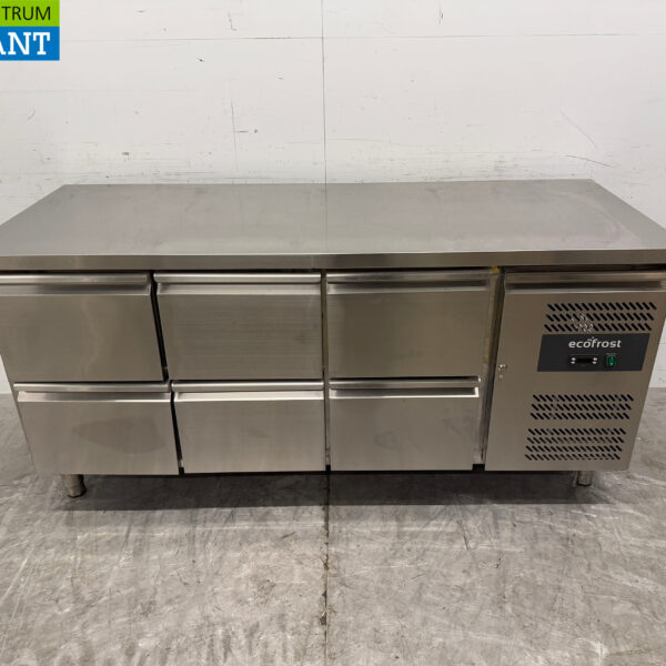 RVS Ecofrost Koelwerkbank 6 Laden 179,5 cm 230V Horeca