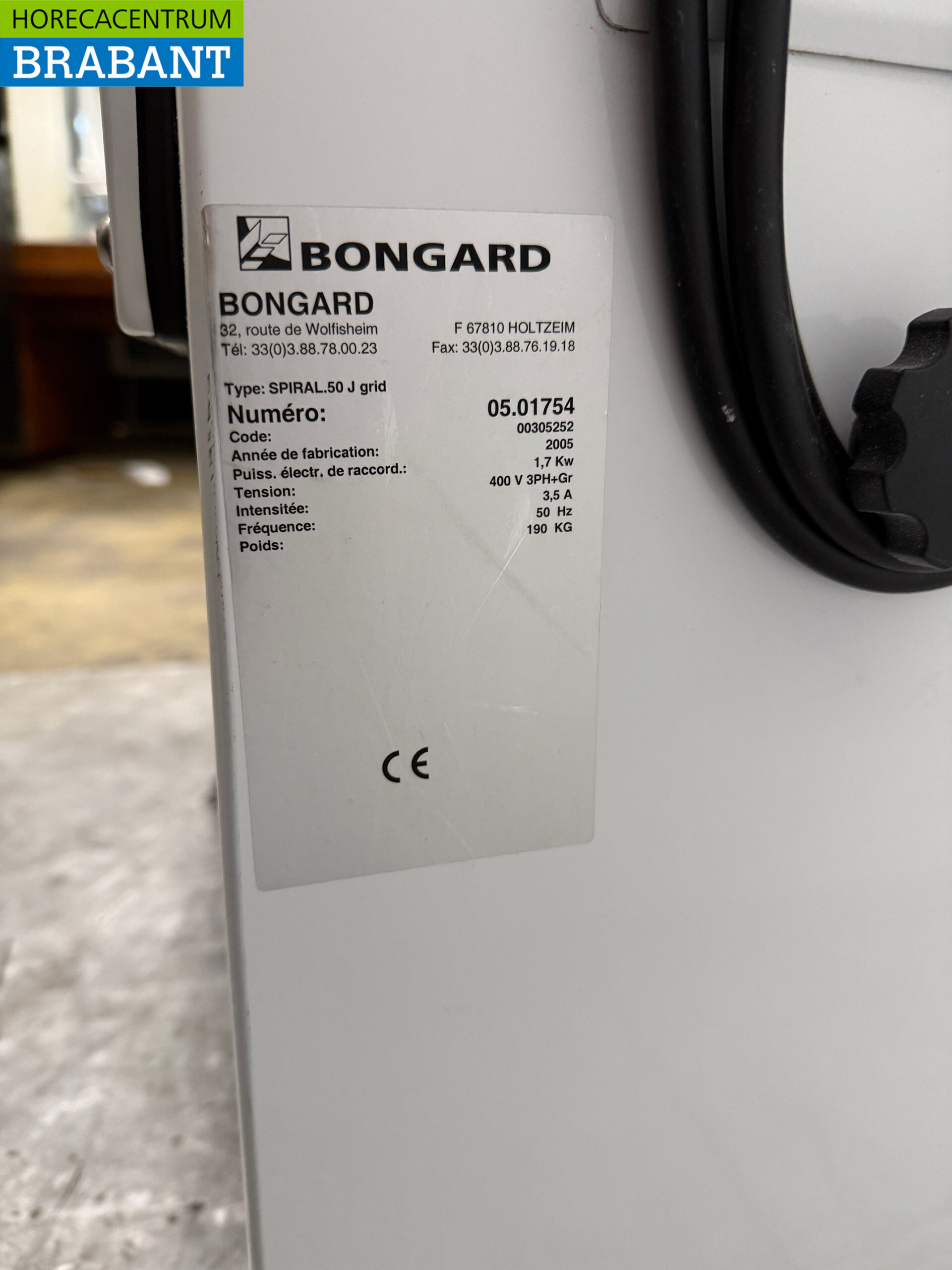 Bongard Spiraalkneder 50 liter 400V Horeca Bakkerij - Afbeelding 6