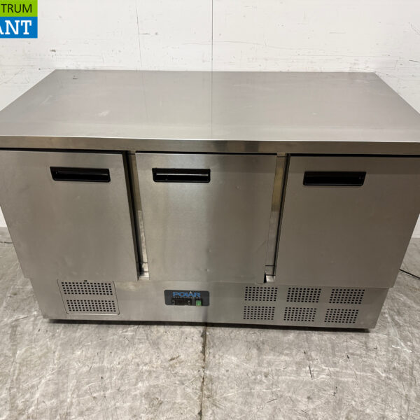 RVS Polar Koelwerkbank 3 Deuren 137 cm 230V Horeca