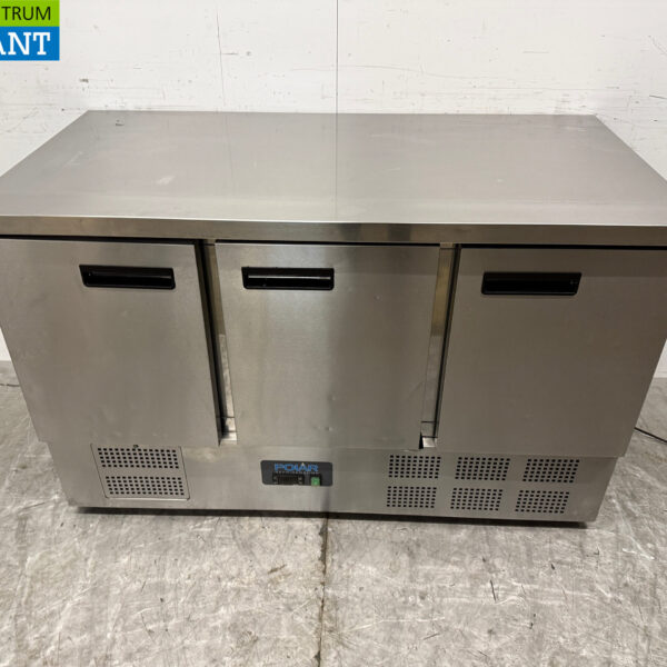 RVS Polar Koelwerkbank 3 Deuren 137 cm 230V Horeca