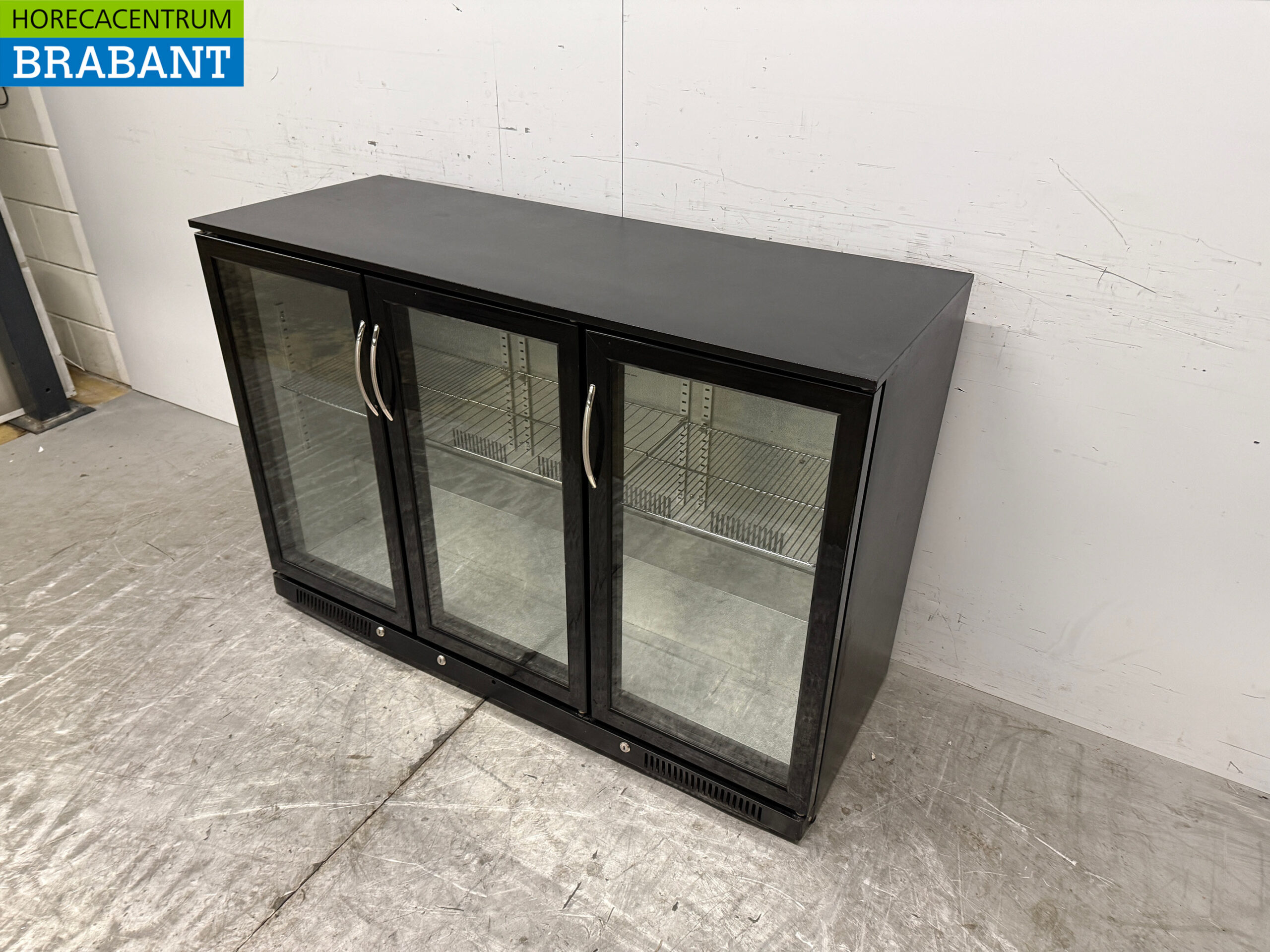 Barkoeling 3 Glazen Klapdeuren 298 liter 133,5 cm 230V Horeca - Afbeelding 2