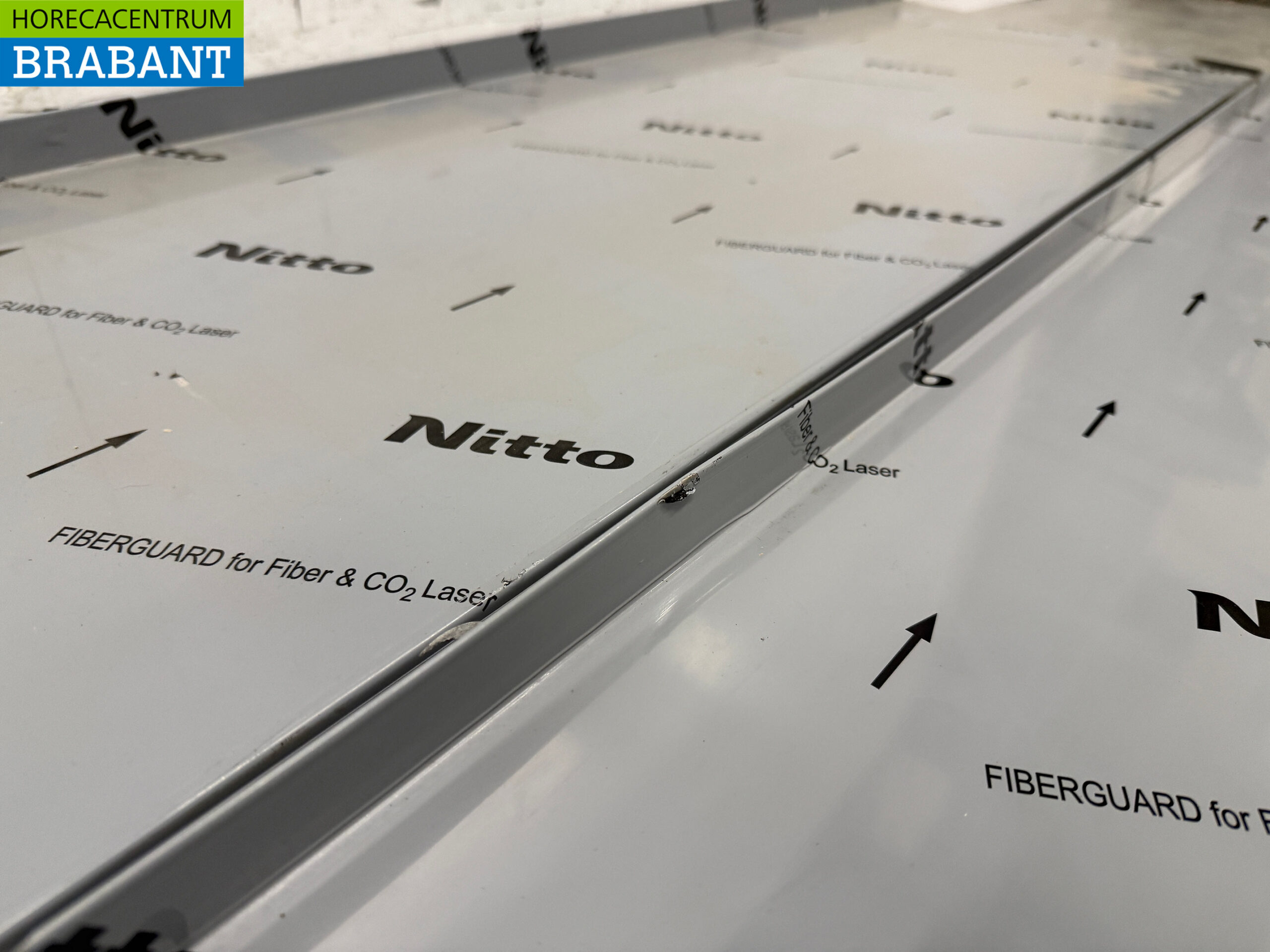 RVS Dubbel Wandschap Schap 200 x 40 cm Horeca - Afbeelding 4