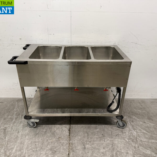 RVS Hupfer Bain Marie Wagen 3 x 1/1 GN 230V Horeca
