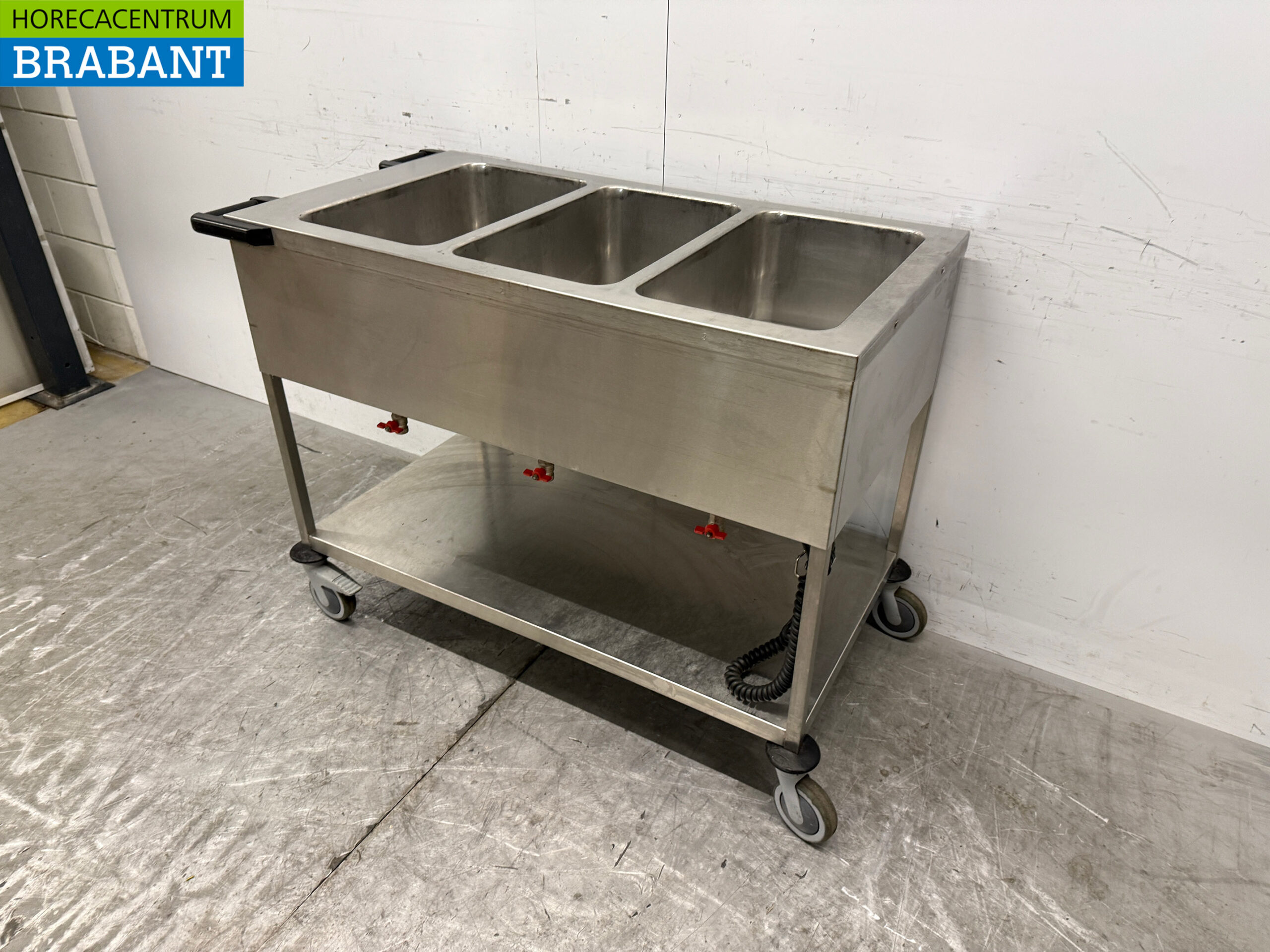 RVS Hupfer Bain Marie Wagen 3 x 1/1 GN 230V Horeca - Afbeelding 2