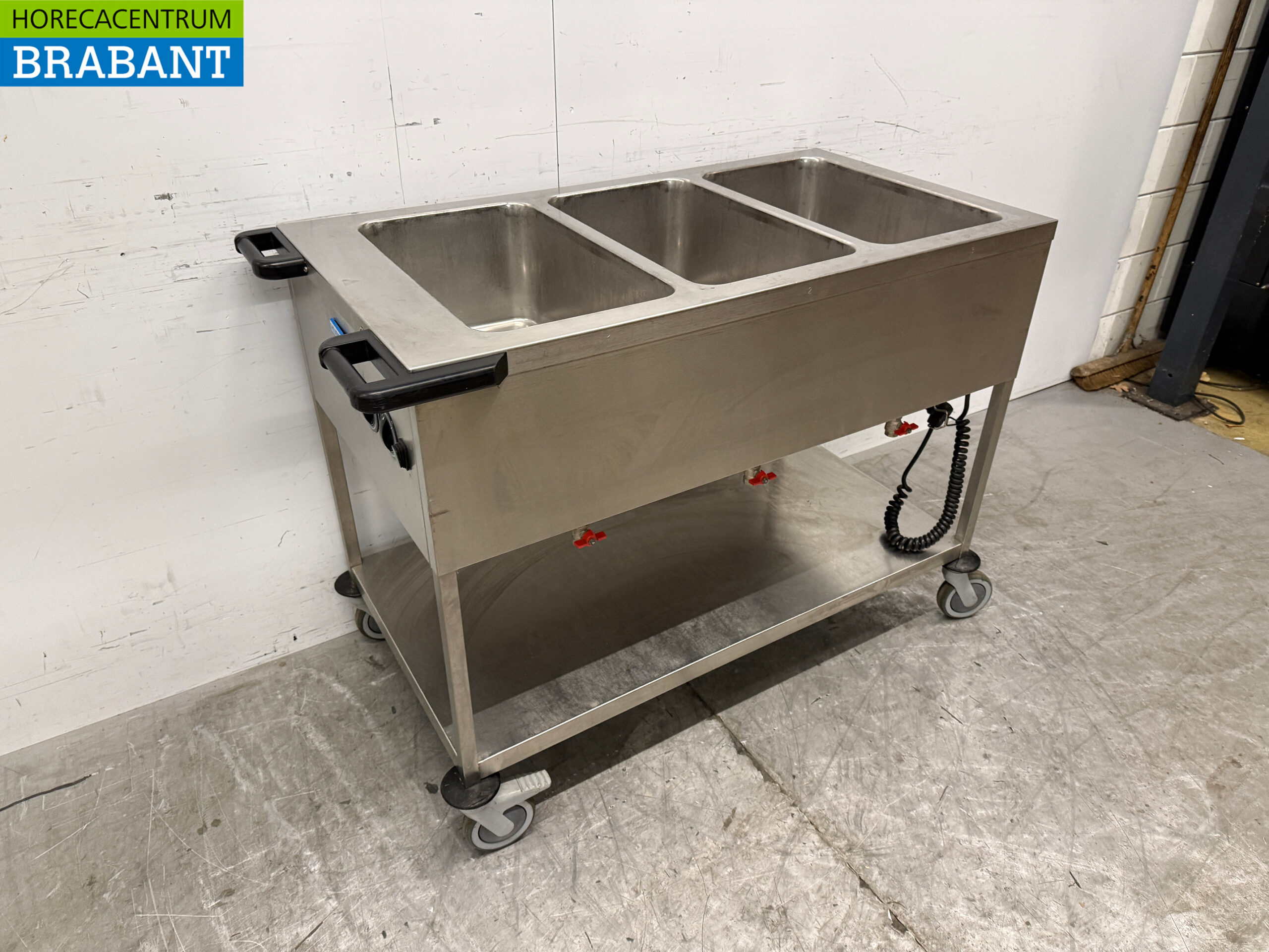 RVS Hupfer Bain Marie Wagen 3 x 1/1 GN 230V Horeca - Afbeelding 3