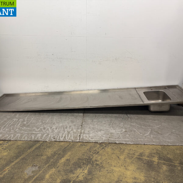 RVS Spoelblad Spoelbak 372 x 70 cm Horeca