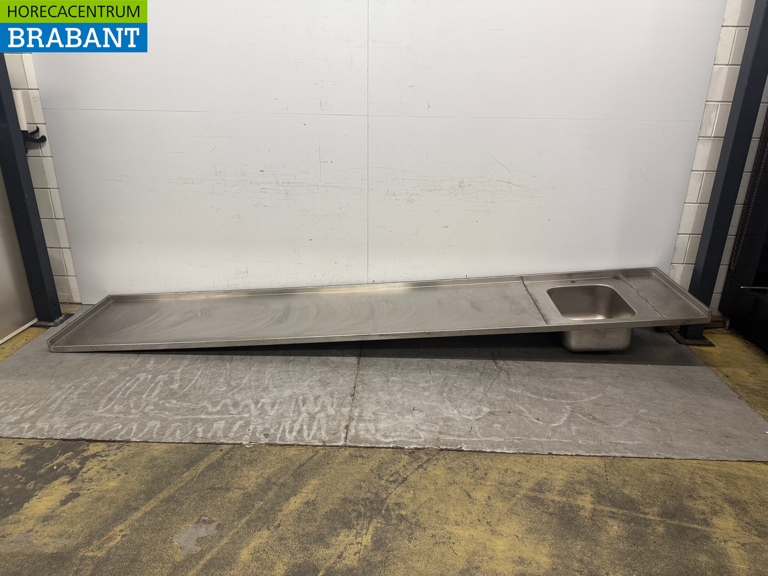 RVS Spoelblad Spoelbak 372 x 70 cm Horeca