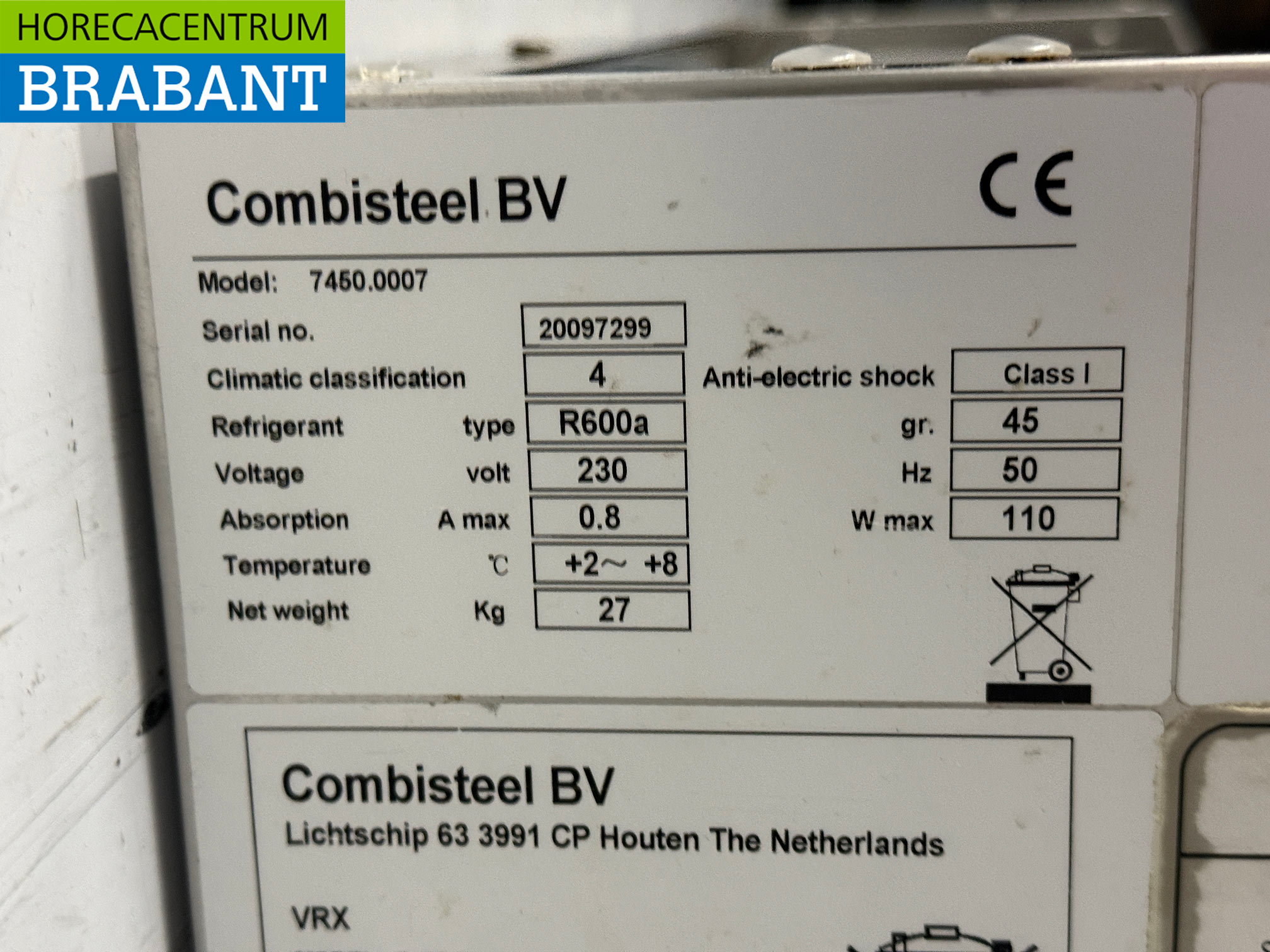 RVS Combisteel Saladiere 6 x 1/4 GN 140 cm 230V Horeca - Afbeelding 4