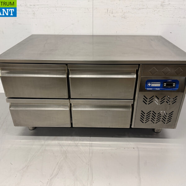 RVS Diamond Koelwerkbank 4 Laden 120 cm 230V Horeca