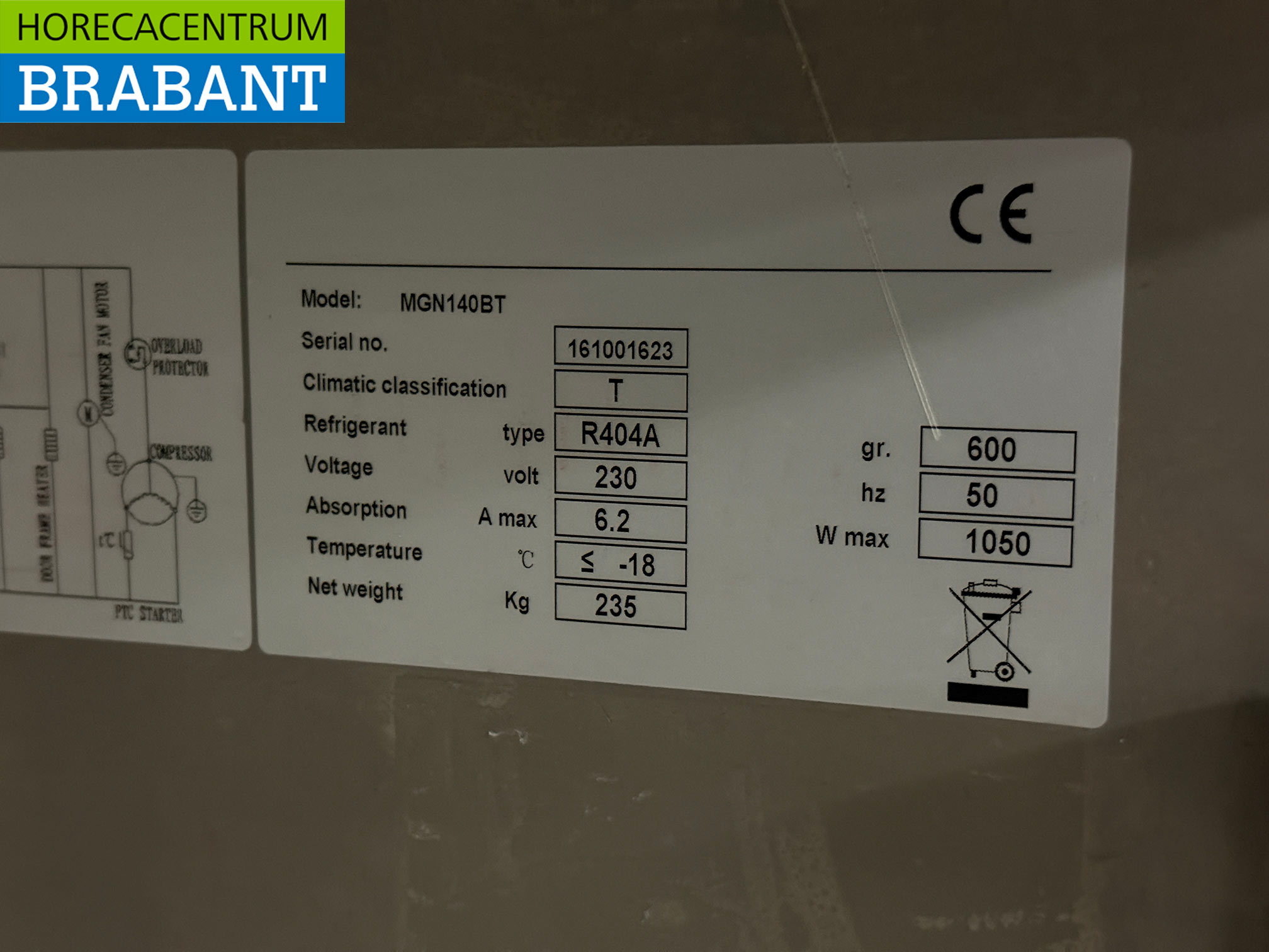RVS Maxxfrost Dubbeldeurs Vriezer 1300 liter 230V Horeca - Afbeelding 6