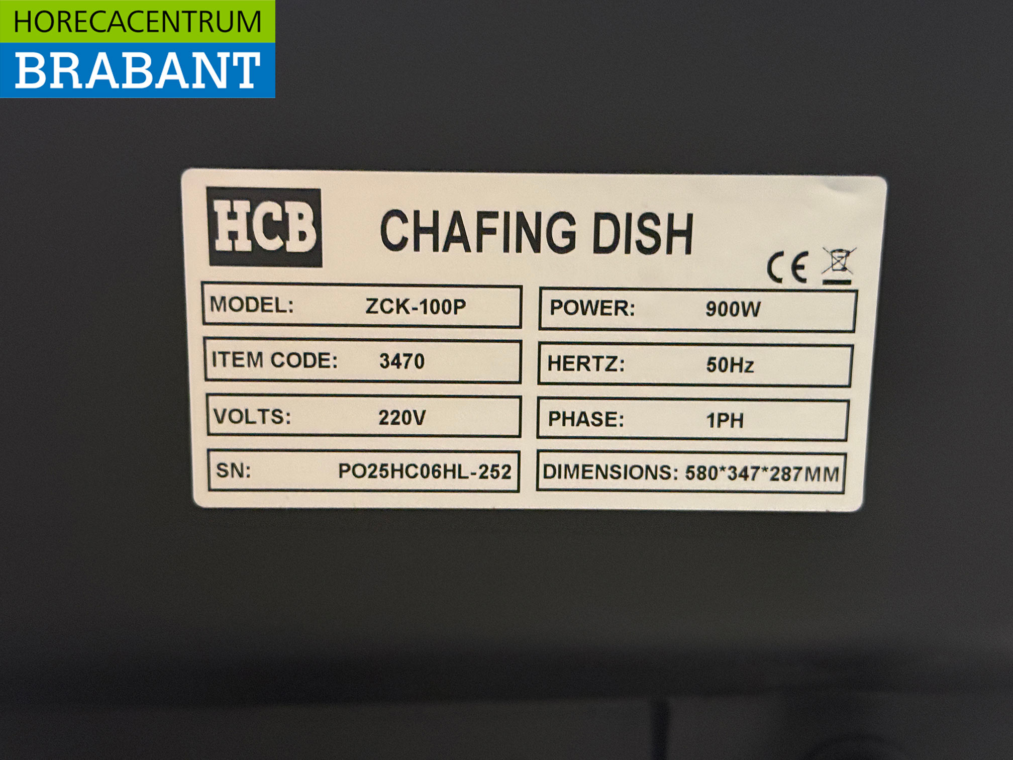 HCB Elektrische Chafing Dish 1/1 GN 100 mm 230V Horeca - Afbeelding 6