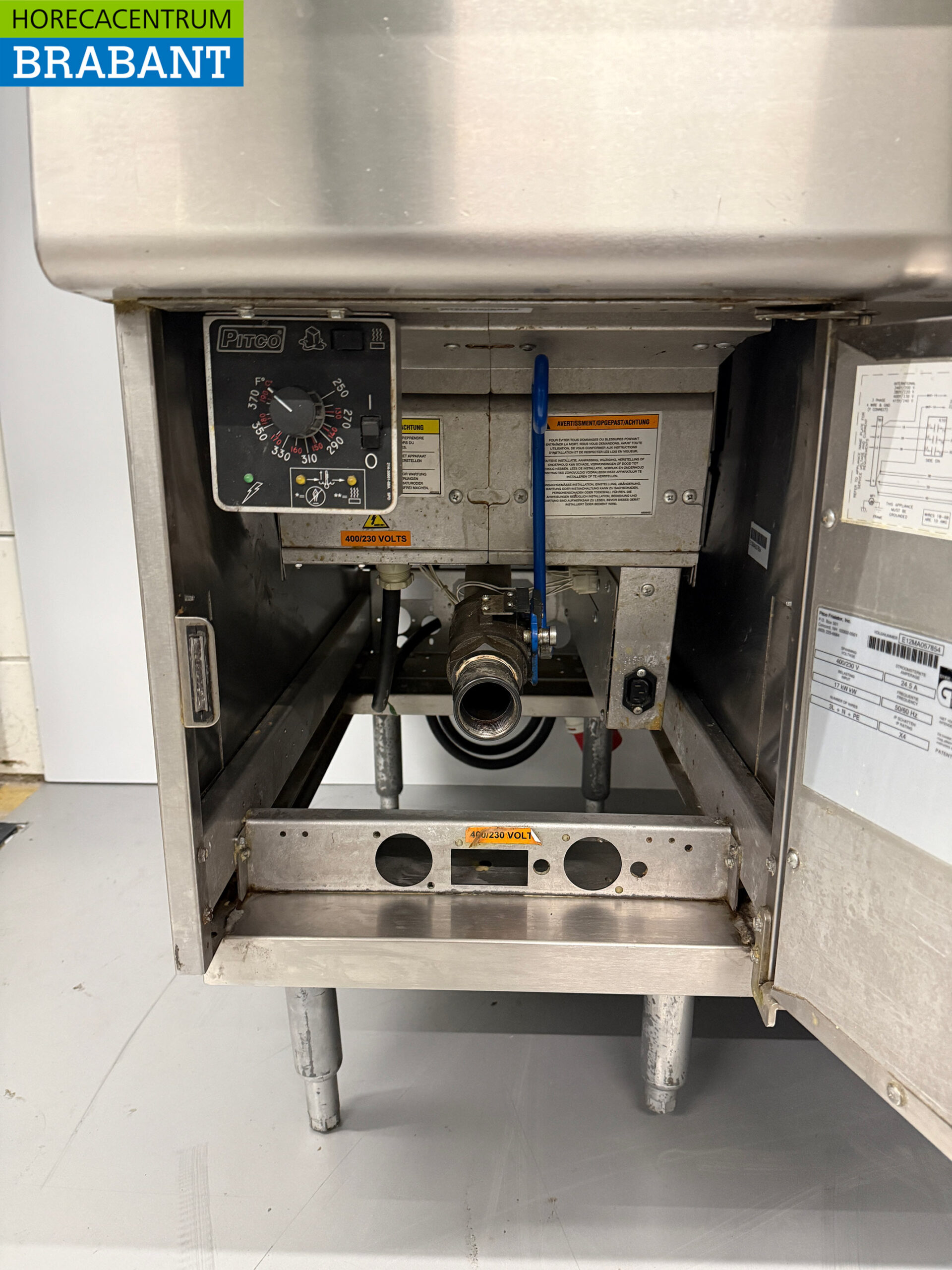 RVS Pitco SE14S Solstice Bakwand 4x Friteuse en bain marie/frietwarmer met afzuigkap 400V + 230V Horeca Cafetaria - Afbeelding 9