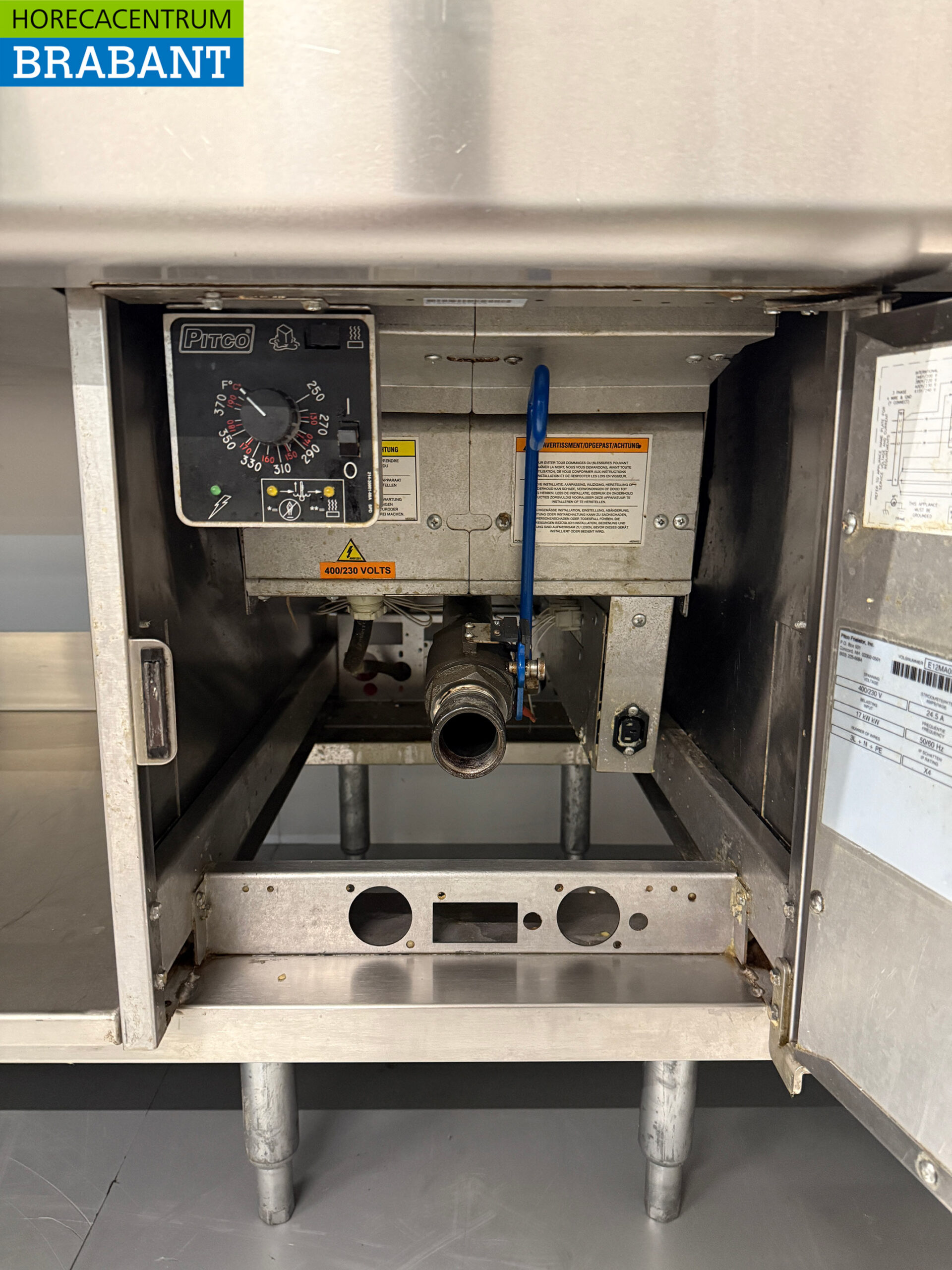 RVS Pitco SE14S Solstice Bakwand 4x Friteuse en bain marie/frietwarmer met afzuigkap 400V + 230V Horeca Cafetaria - Afbeelding 10