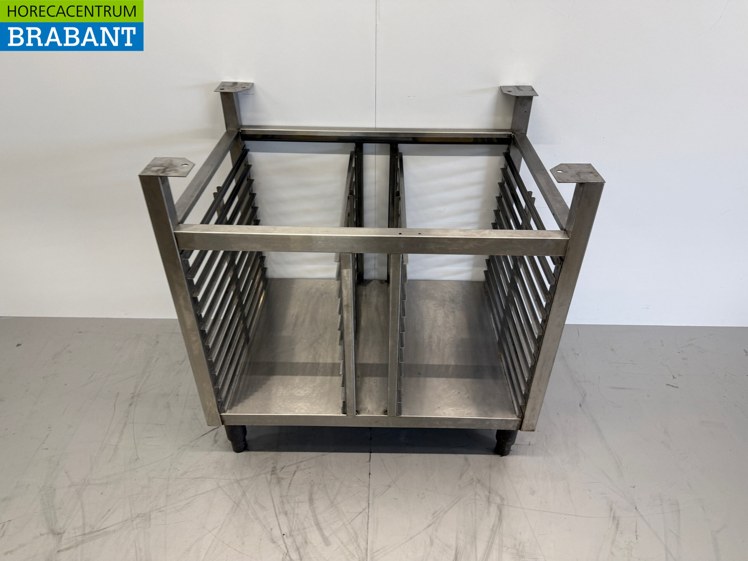 RVS Onderstel met regaal t.b.v. steamer / oven 88,5 x 63,5 x 89 cm