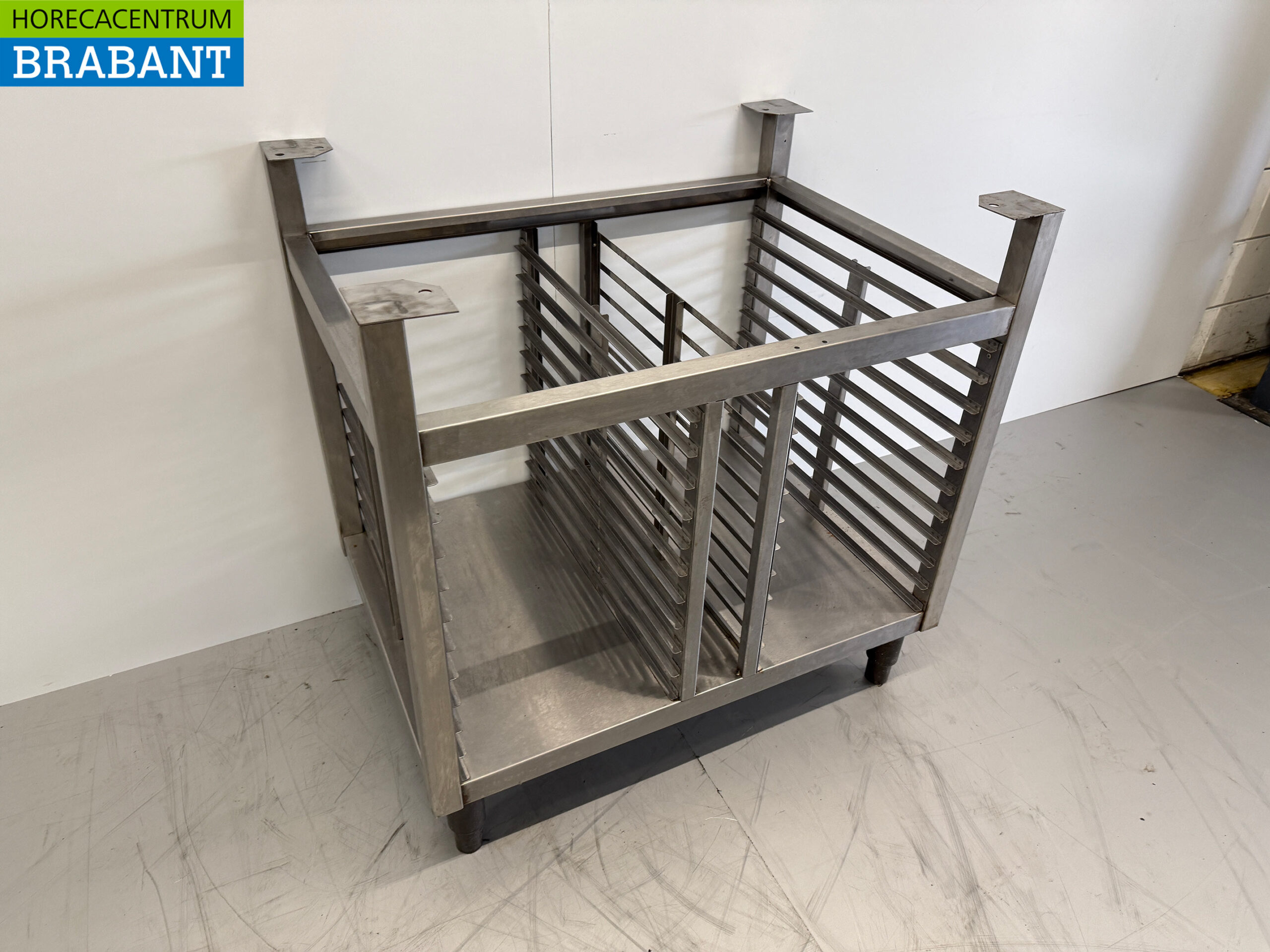RVS Onderstel met regaal t.b.v. steamer / oven 88,5 x 63,5 x 89 cm - Afbeelding 3