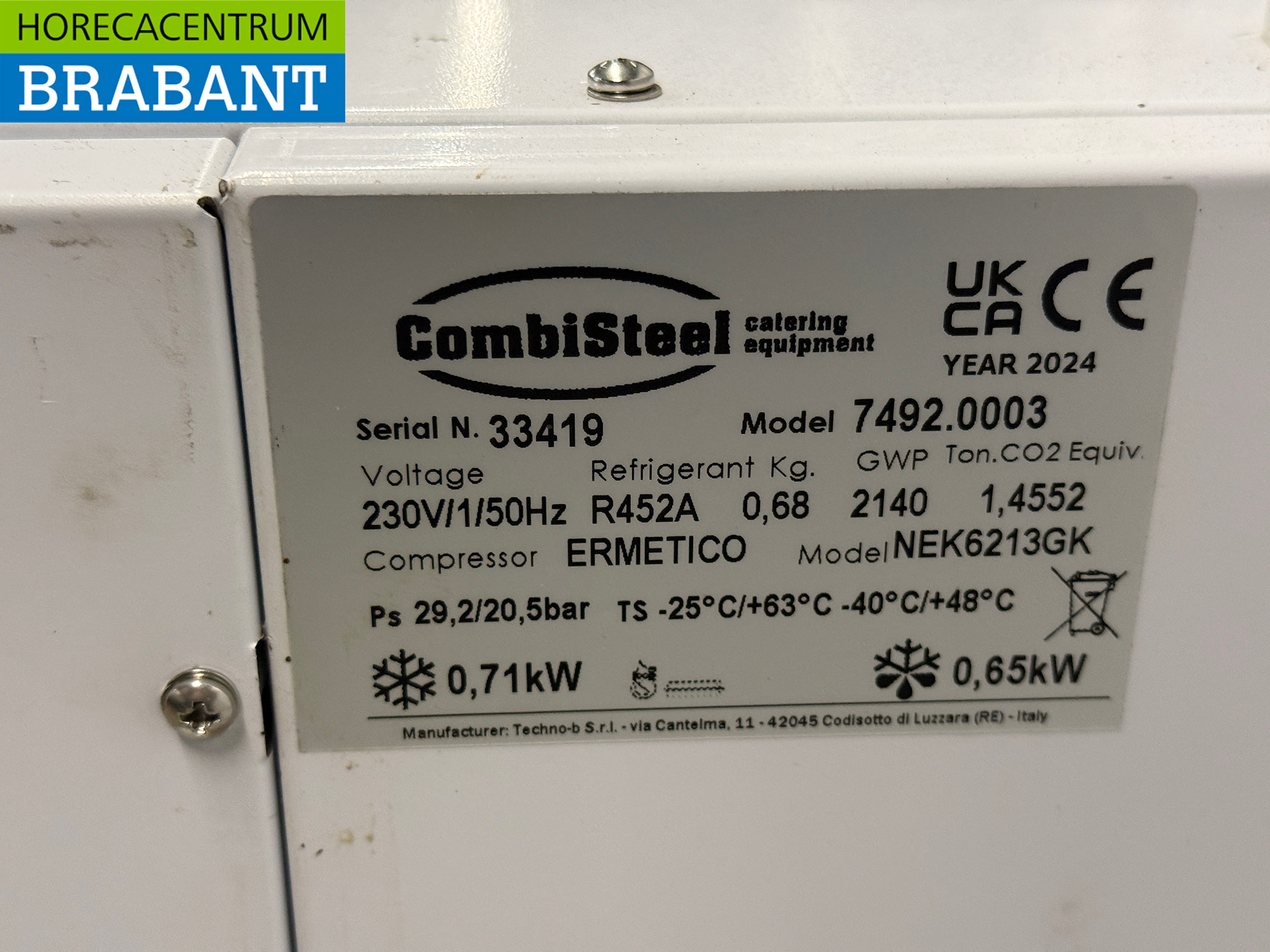 Combisteel Koelcelaggregaat Koelcel Insteekunit Monoblock Wandunit 7,4 m3 230V Horeca - Afbeelding 5