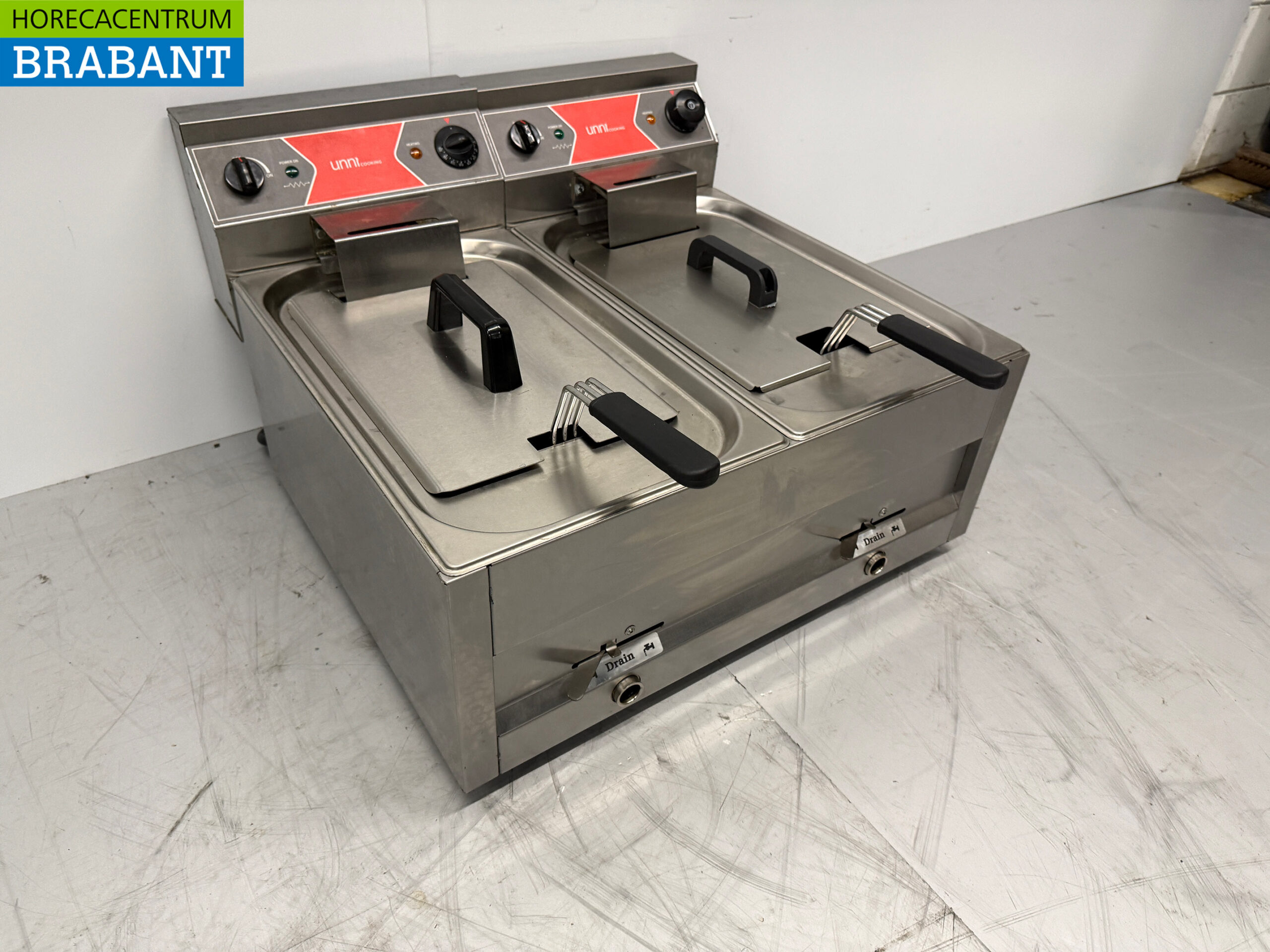 RVS Dubbele Friteuse 2 x 12 liter 400V Horeca - Afbeelding 3