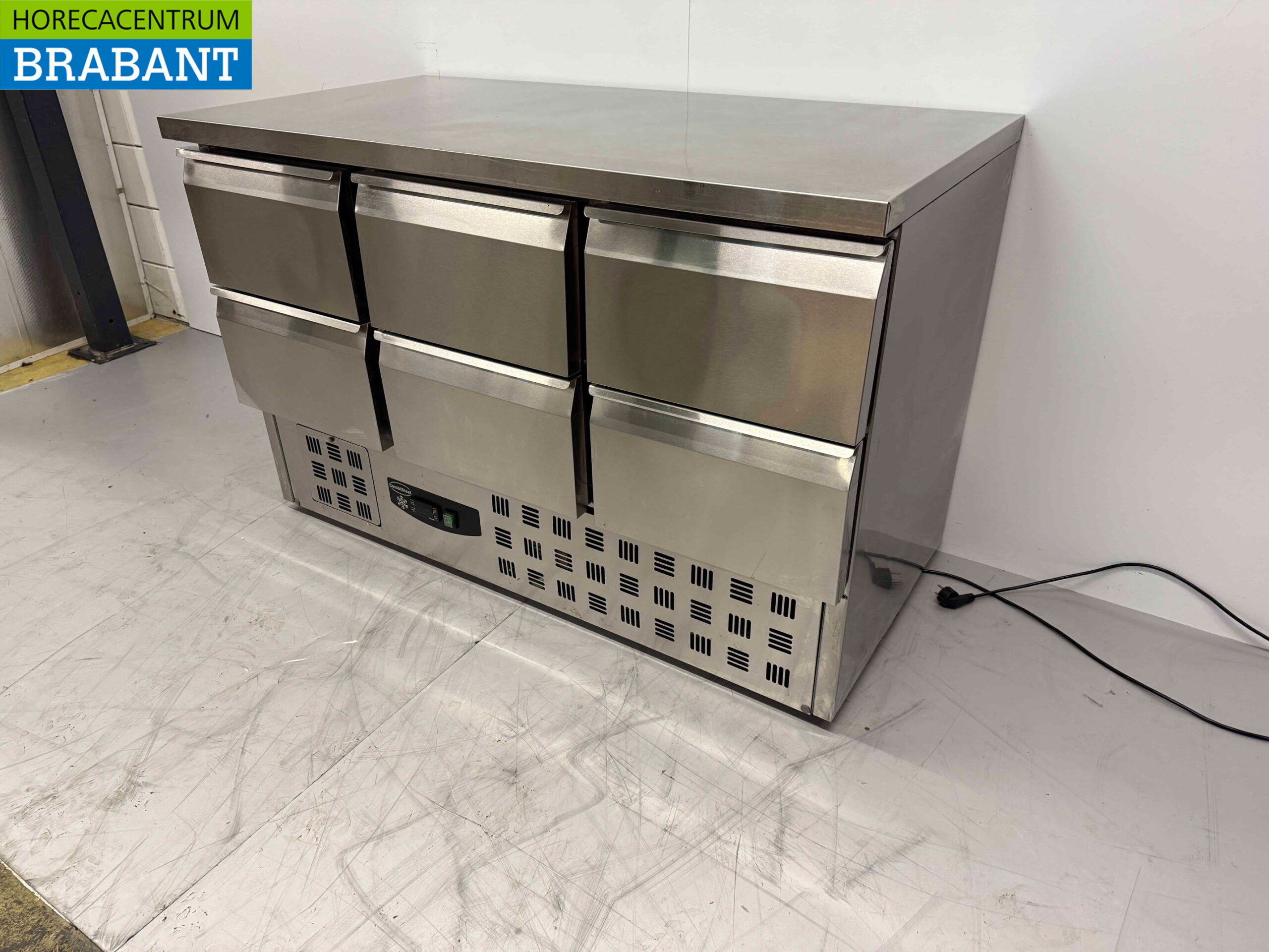 RVS Combisteel Koelwerkbank 6 laden 137 cm 230V Horeca - Afbeelding 2