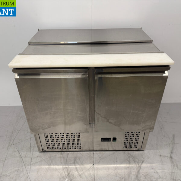RVS Saladette Koelwerkbank 2 deuren 90 cm 230V Horeca