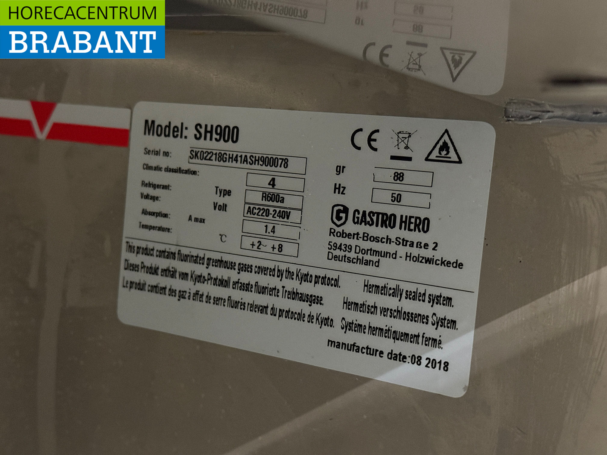 RVS Saladette Koelwerkbank 2 deuren 90 cm 230V Horeca - Afbeelding 6