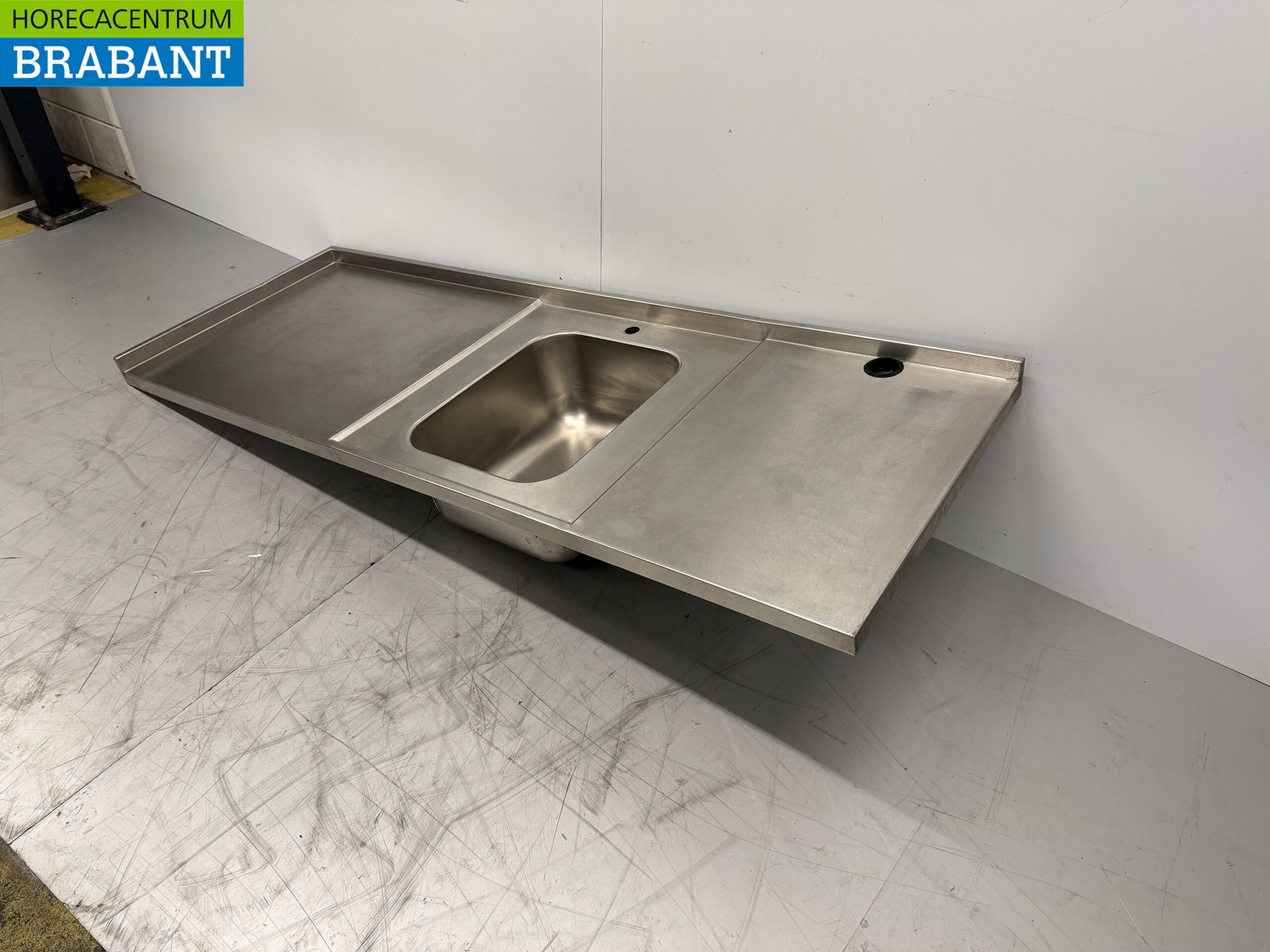 RVS Spoelblad Spoelbak 196,5 x 70 cm Horeca - Afbeelding 2