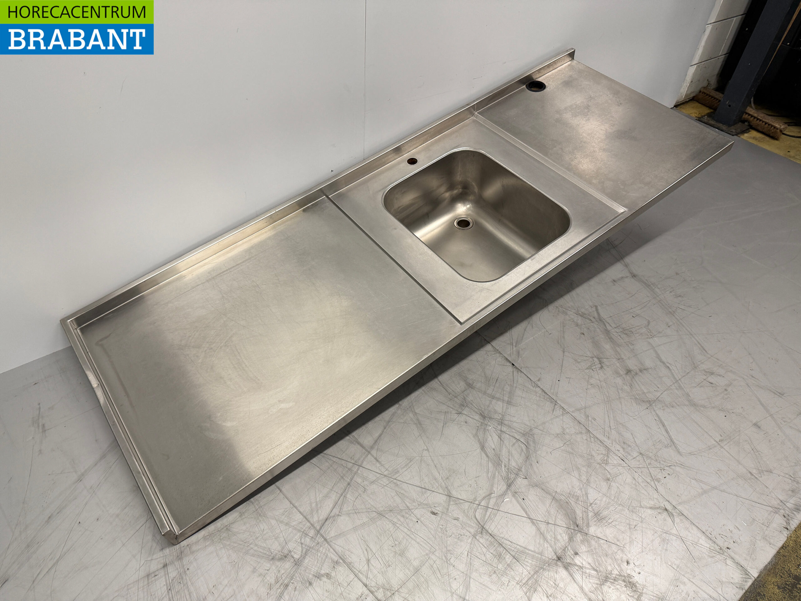 RVS Spoelblad Spoelbak 196,5 x 70 cm Horeca - Afbeelding 3