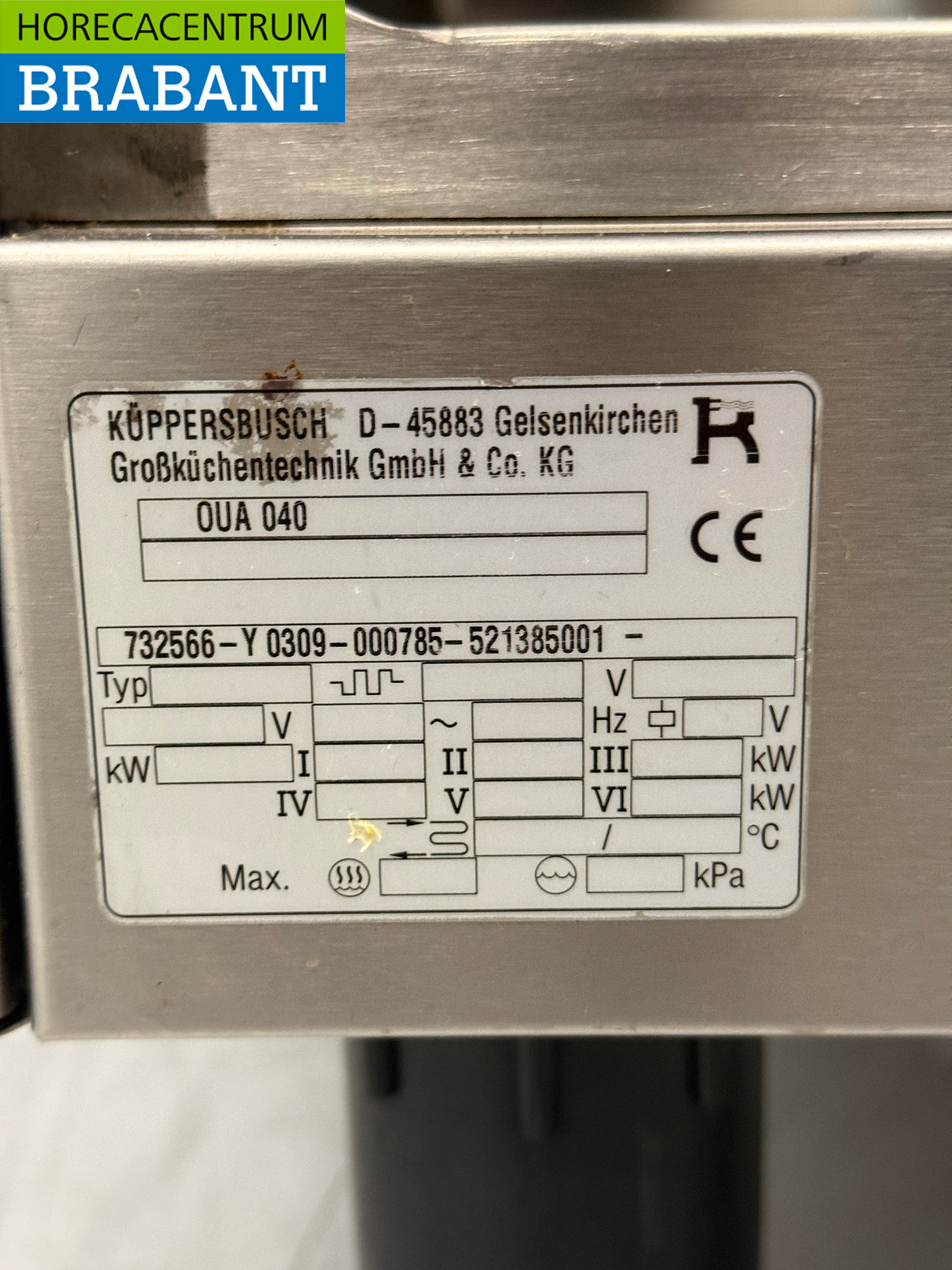 RVS Kuppersbusch Werkunit Neutraal Blind unit 40 cm Horeca - Afbeelding 5