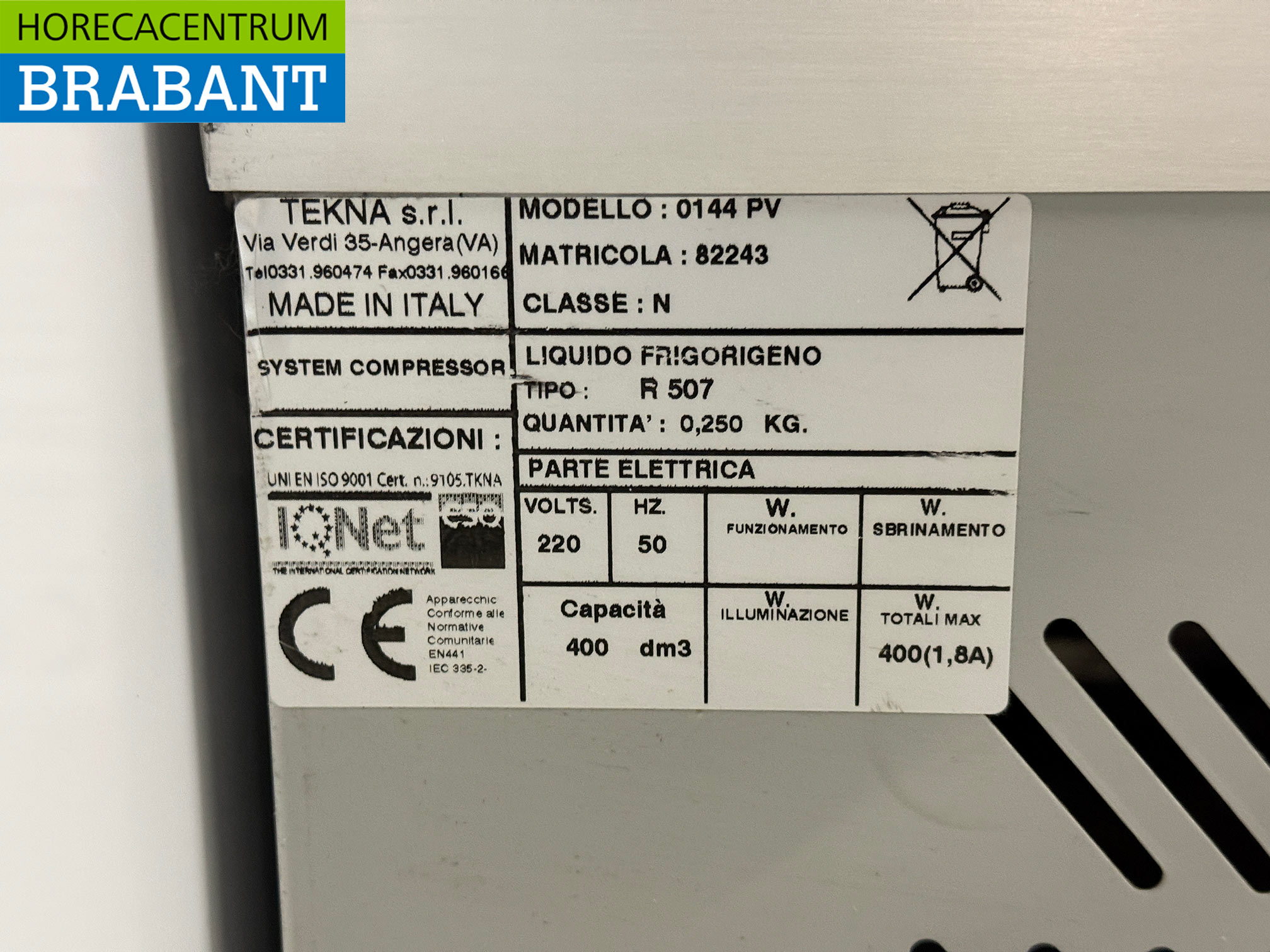 Tekna Verrijdbare Gebaksvitrine 67 cm 230V Horeca - Afbeelding 5