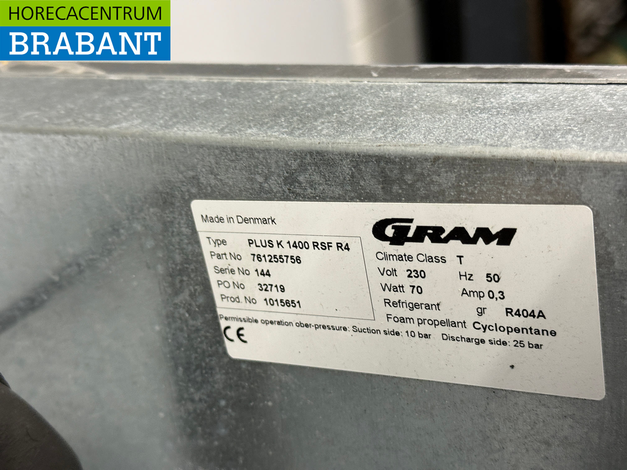 RVS Gram Dubbeldeurs Koeling 1400 liter 230V Horeca - Afbeelding 5