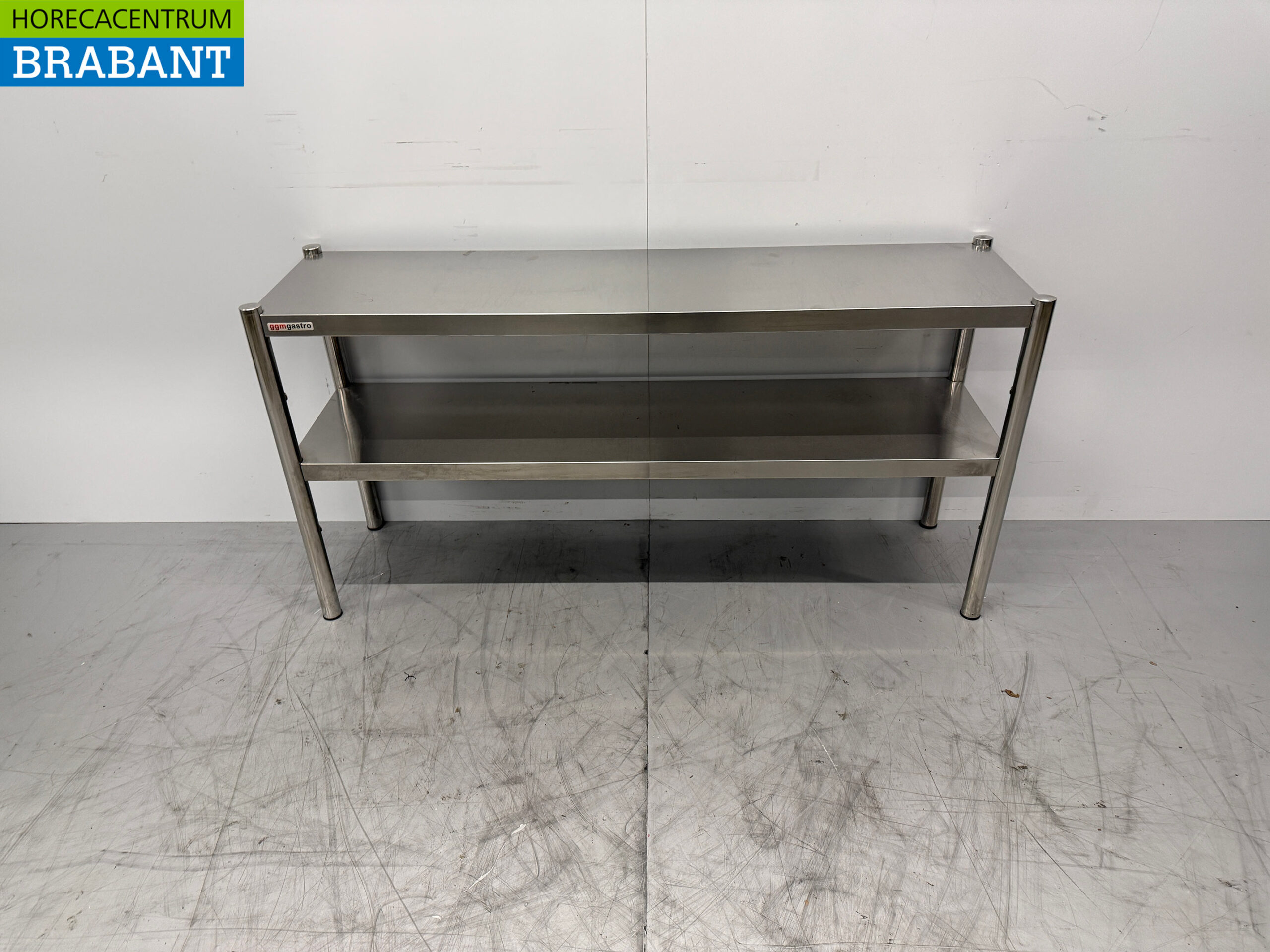 RVS Dubbele Etagère Brug 140 x 37 x 70,5 cm Horeca