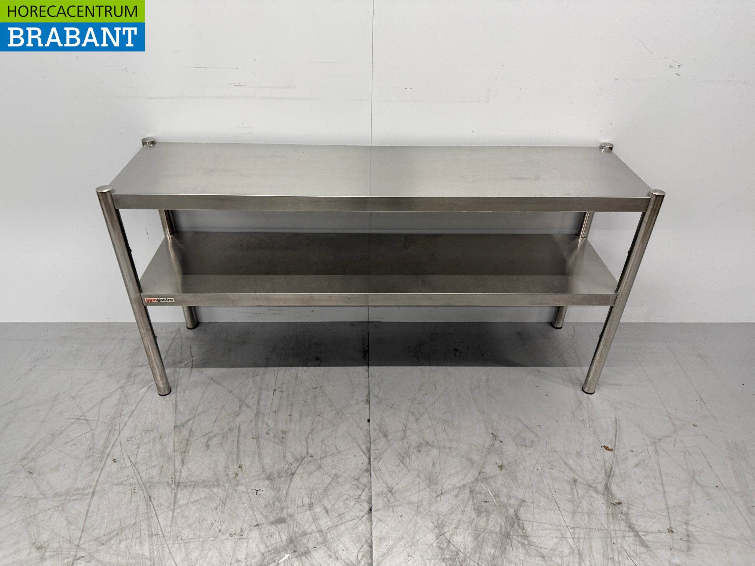 RVS Dubbele Etagère Brug 140 x 37 x 70,5 cm Horeca