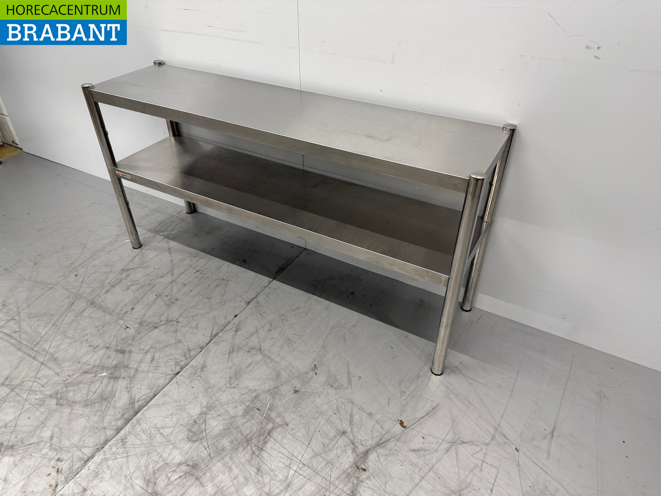 RVS Dubbele Etagère Brug 140 x 37 x 70,5 cm Horeca - Afbeelding 2