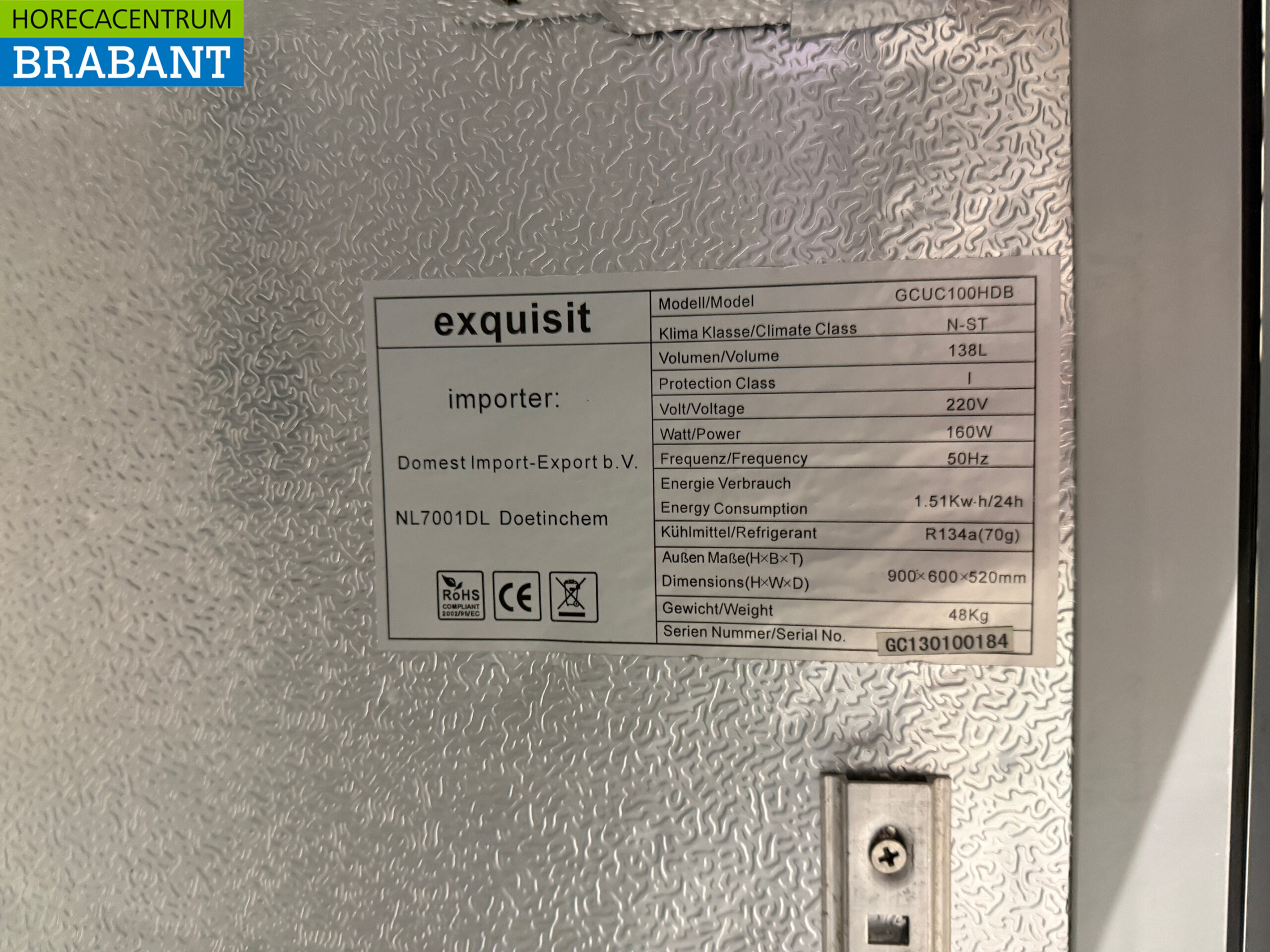 Exquisit Barkoeling 1 Glazenklapdeur 60 cm 230V Horeca - Afbeelding 5