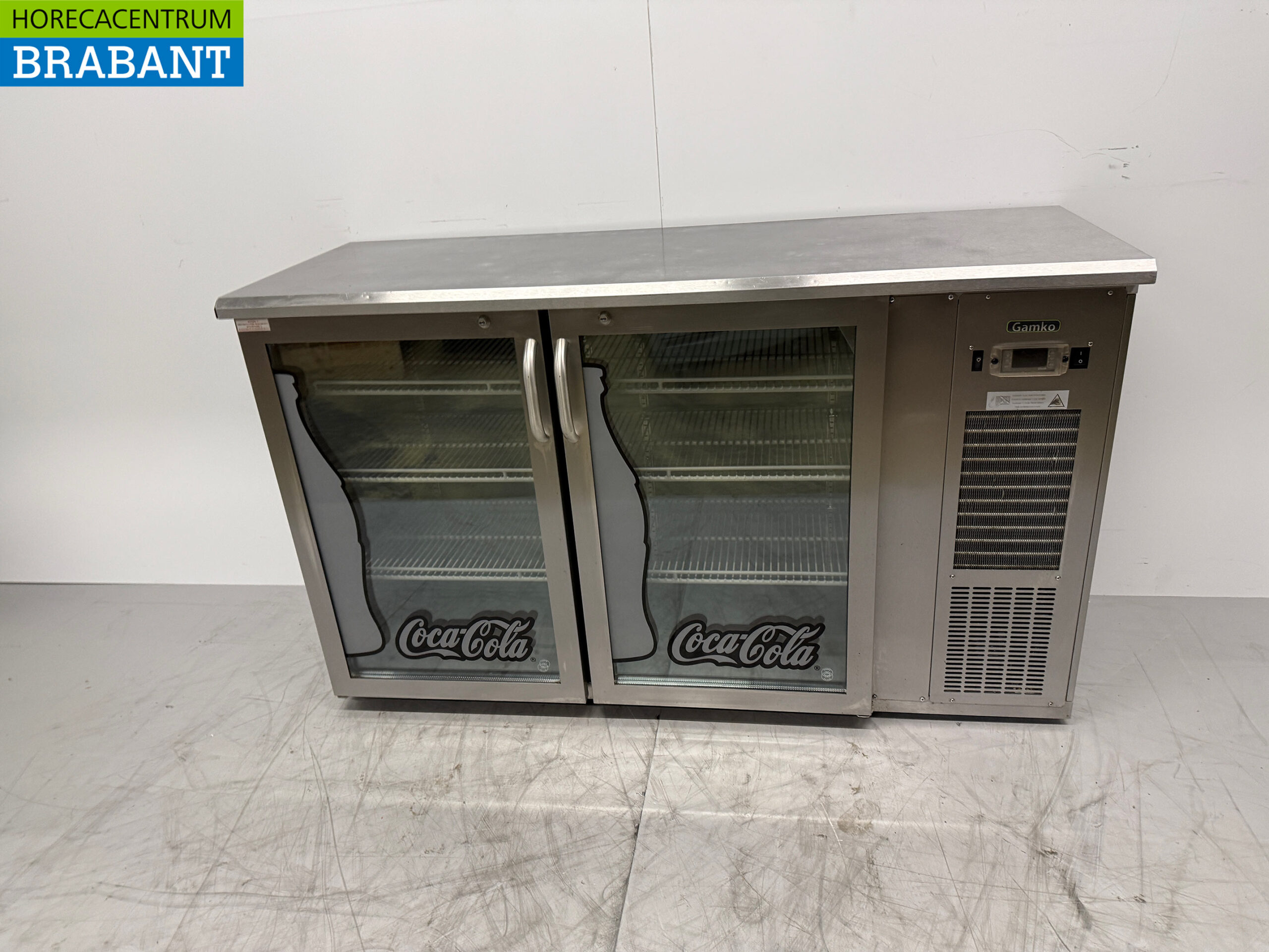 RVS Gamko Barkoeling 2 Glazen Klapdeuren 143,5 cm 230V Horeca