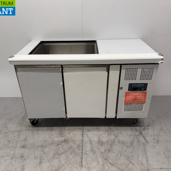 RVS Polar Verrijdbare Saladette 2 Deuren 230V Horeca