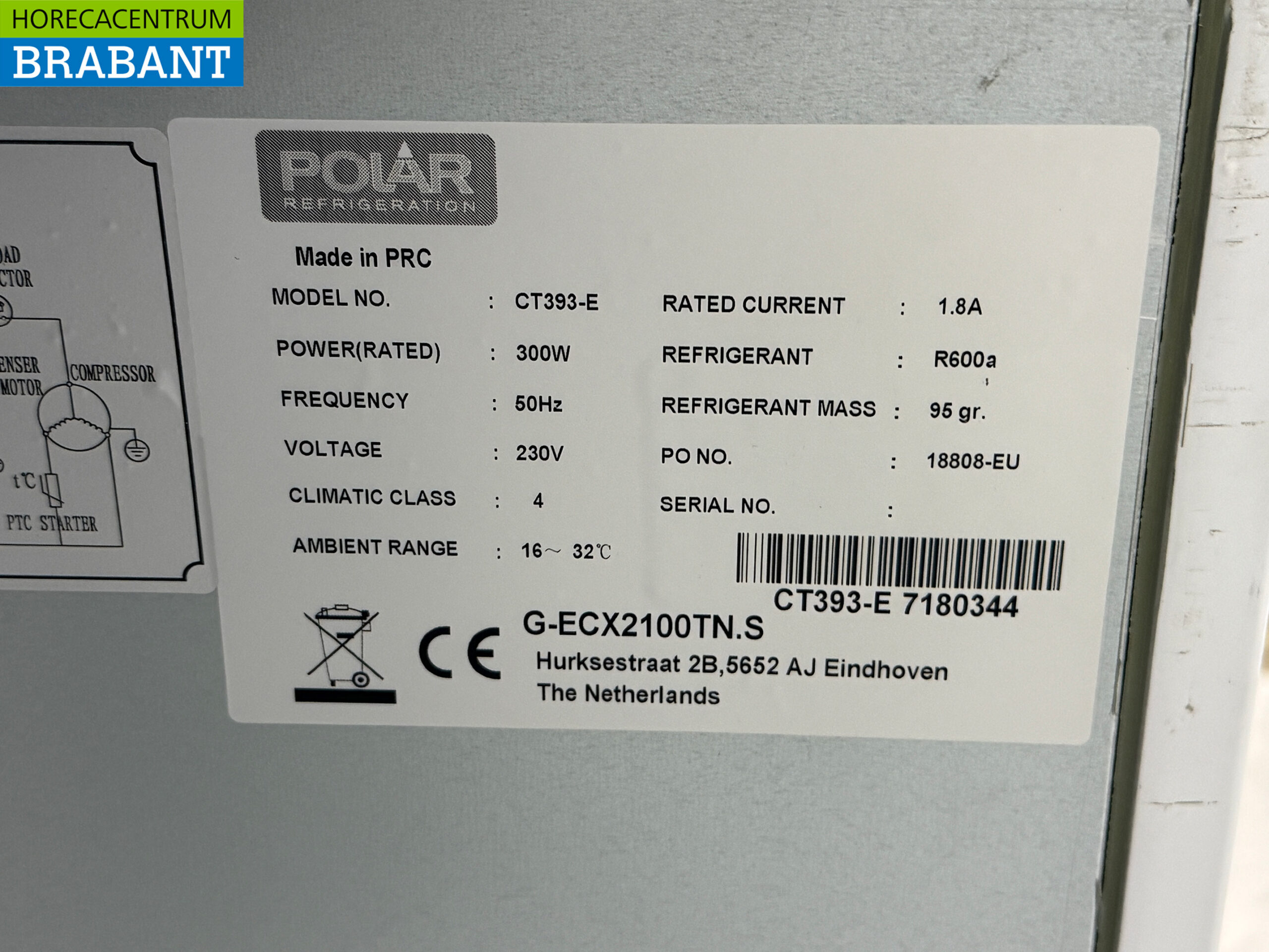 RVS Polar Verrijdbare Saladette 2 Deuren 230V Horeca - Afbeelding 6