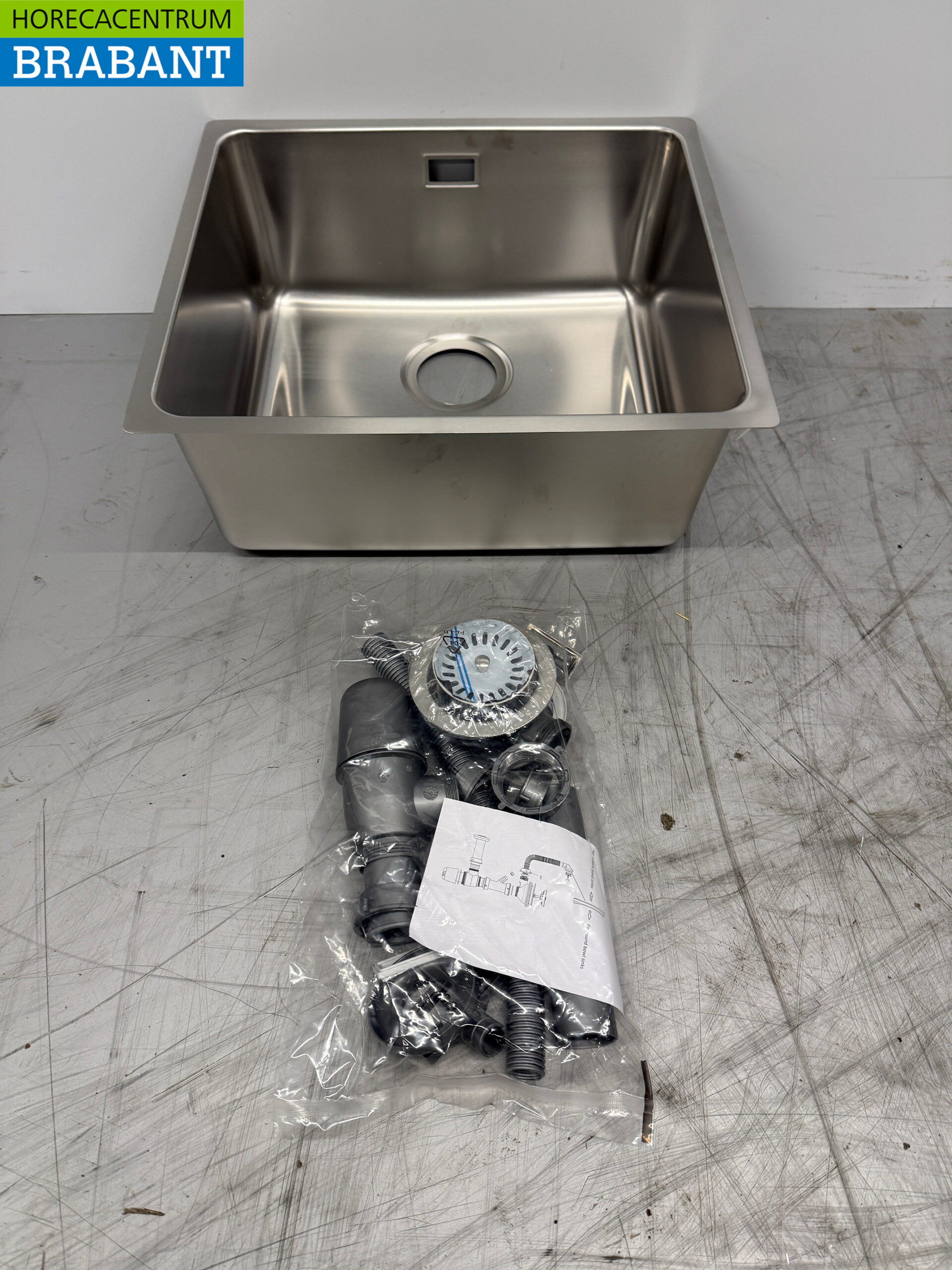 RVS Asil Inbouw Wasbak 45 x 40 x 18,5 cm Horeca