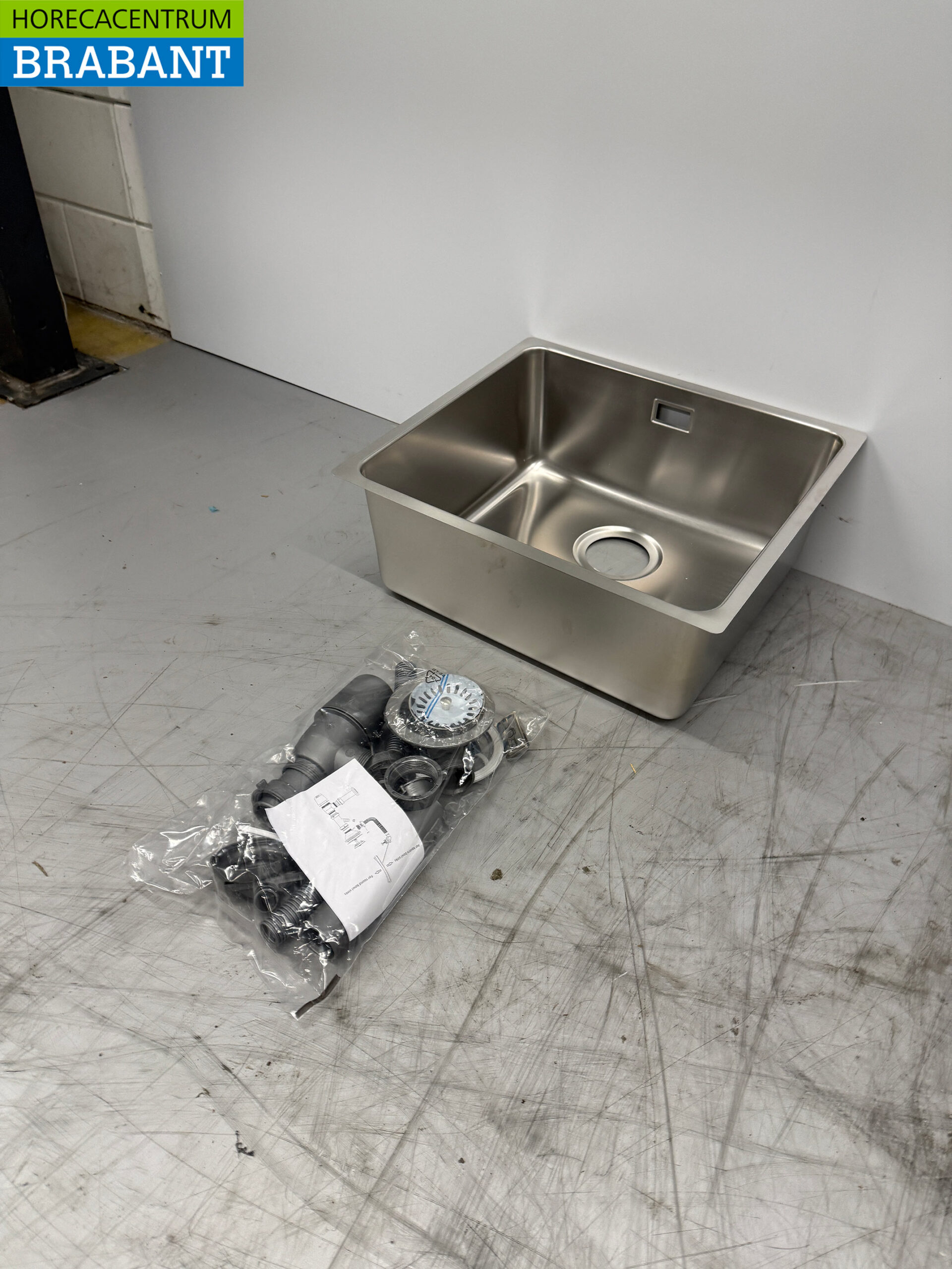 RVS Asil Inbouw Wasbak 45 x 40 x 18,5 cm Horeca - Afbeelding 3