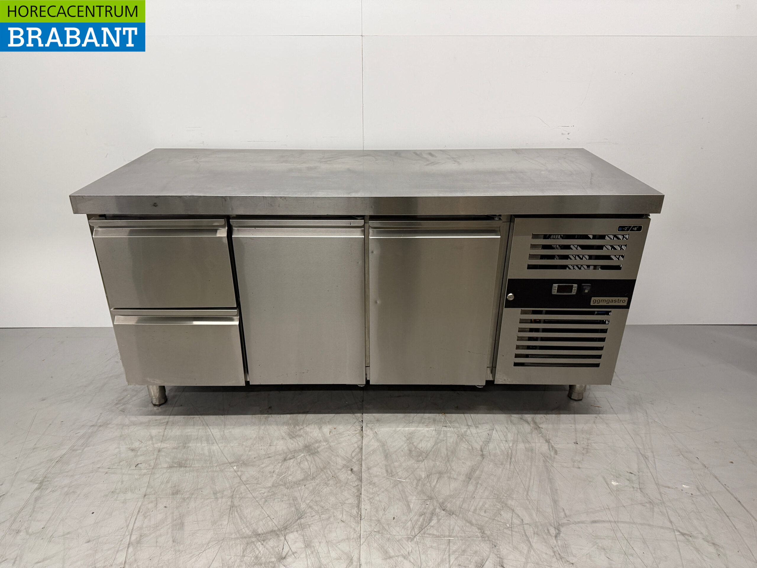 RVS Koelwerkbank 2 Deuren en 2 Laden 179,5 cm 230V Horeca