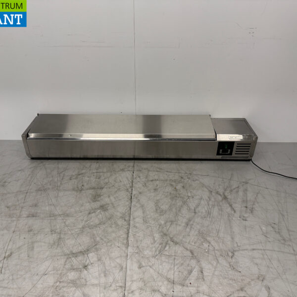 RVS Opzetvitrine Opzet koelvitrine saladière 8 x 1/4 GN 180 cm Horeca