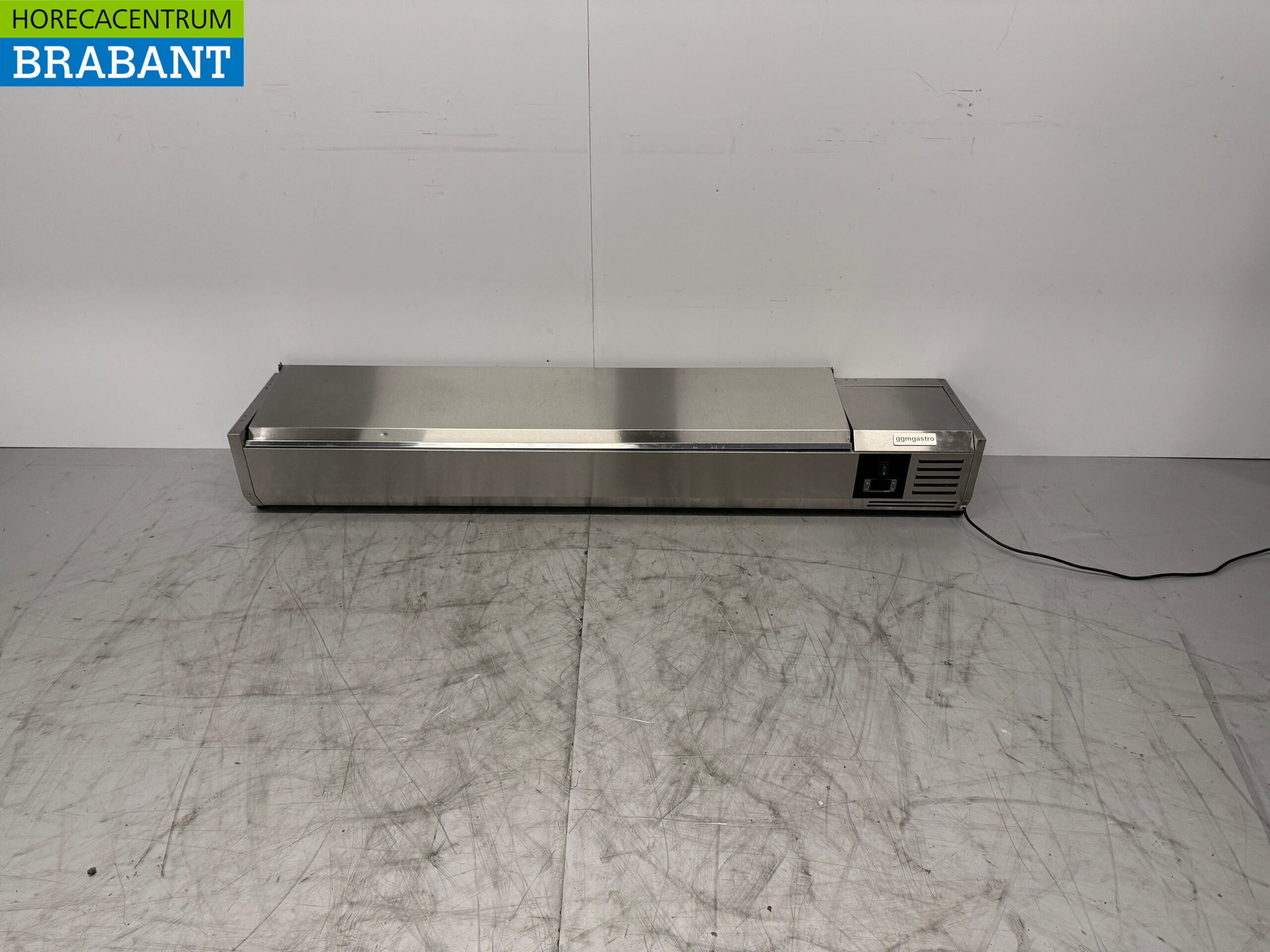 RVS Opzetvitrine Opzet koelvitrine saladière 8 x 1/4 GN 180 cm Horeca