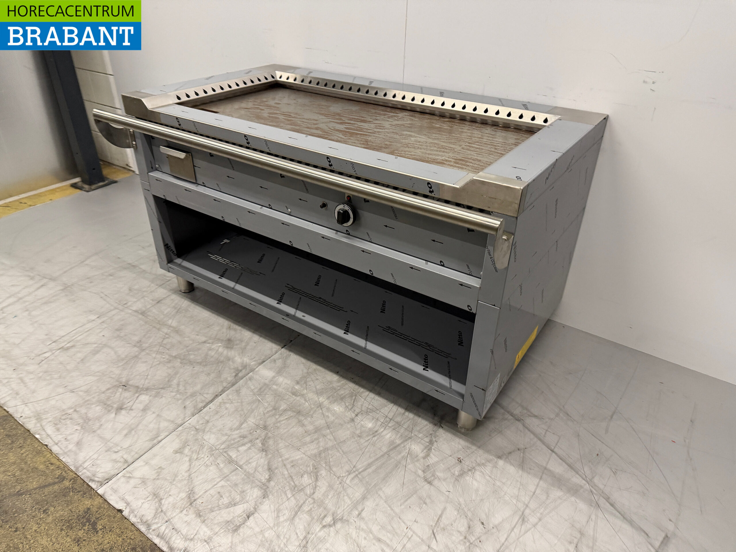RVS Teppanyaki grill bakplaat grillplaat 144 cm GAS Horeca - Afbeelding 2