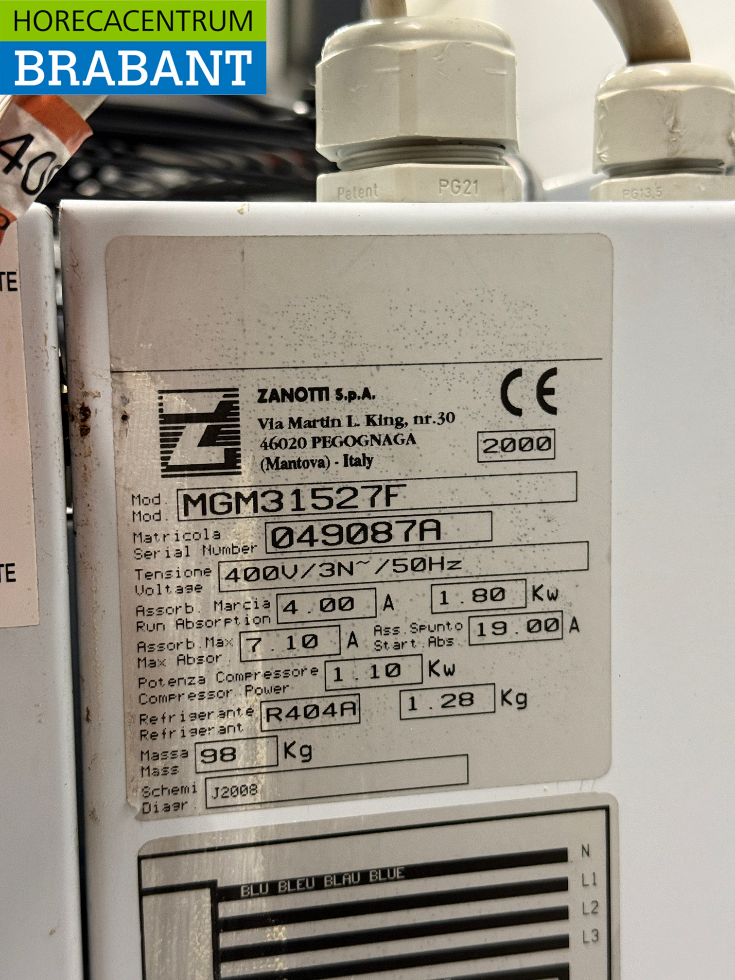 Zanotti Koelcelaggregaat Koelcel Insteekunit Monoblock Wandunit 33 m3 400V Horeca - Afbeelding 5