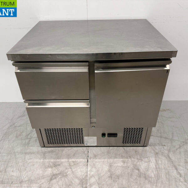 RVS Koelwerkbank 1 Deur en 2 Laden 90,5 cm 230V Horeca