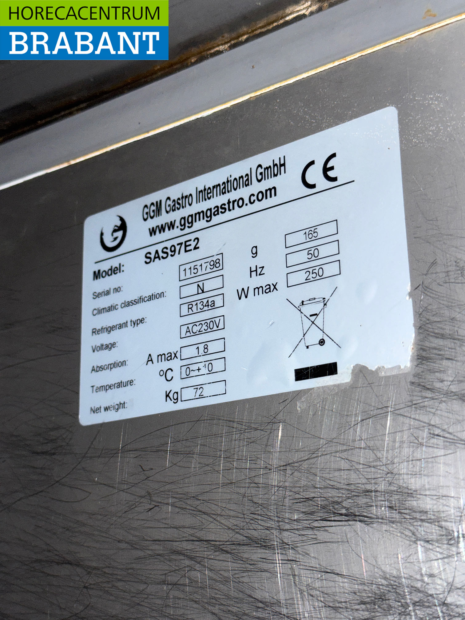 RVS Koelwerkbank 1 Deur en 2 Laden 90,5 cm 230V Horeca - Afbeelding 6