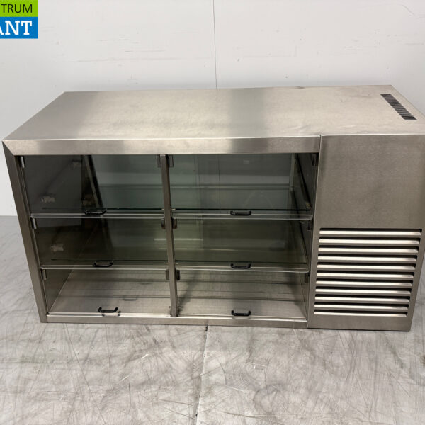 RVS Groku Koelvitrine 6 kleppen 140 cm 230V Horeca