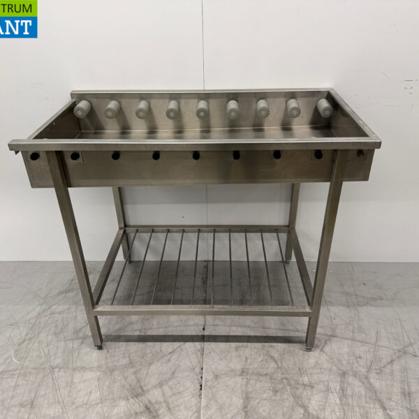 RVS Afvoertafel / rollenbaan tbv doorschuifvaatwasser 110 cm Horeca