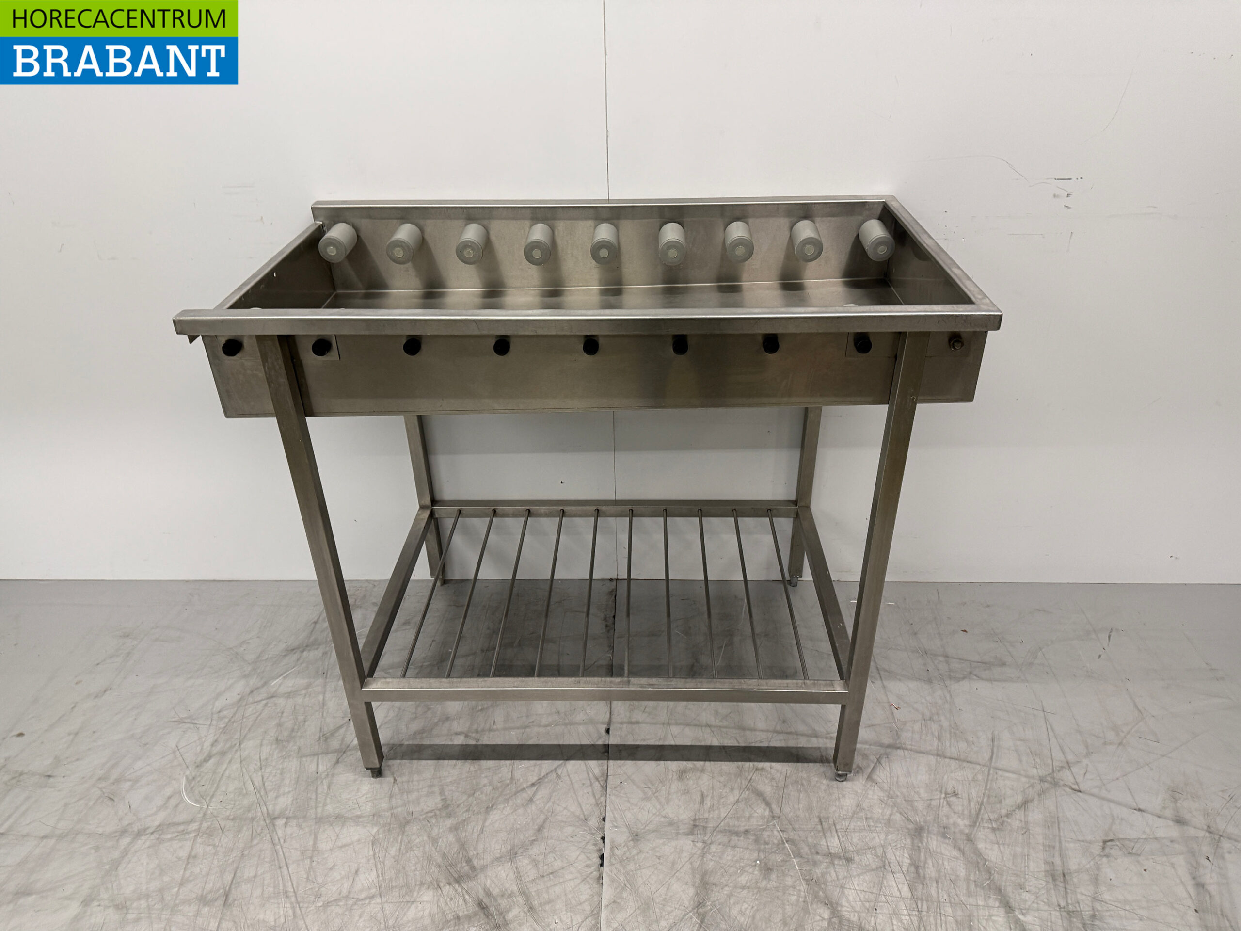 RVS Afvoertafel / rollenbaan tbv doorschuifvaatwasser 110 cm Horeca