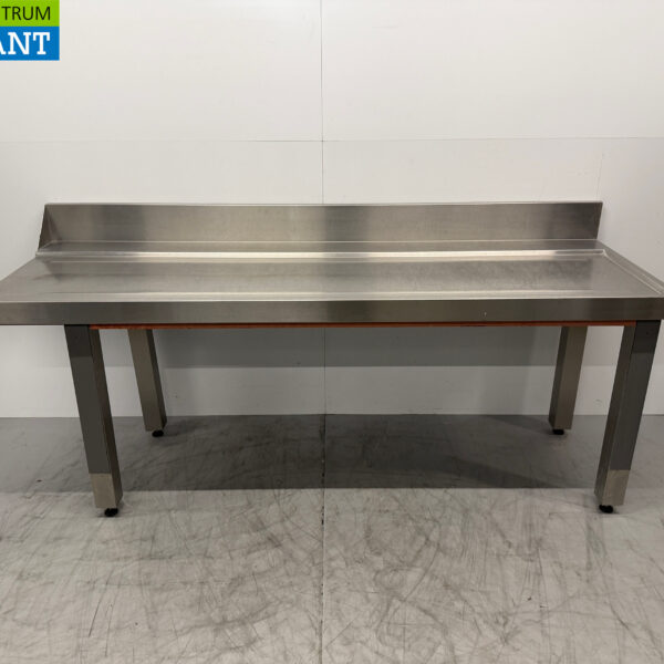 RVS Afvoertafel T.B.V. Doorschuifvaatwasser 232 cm Horeca